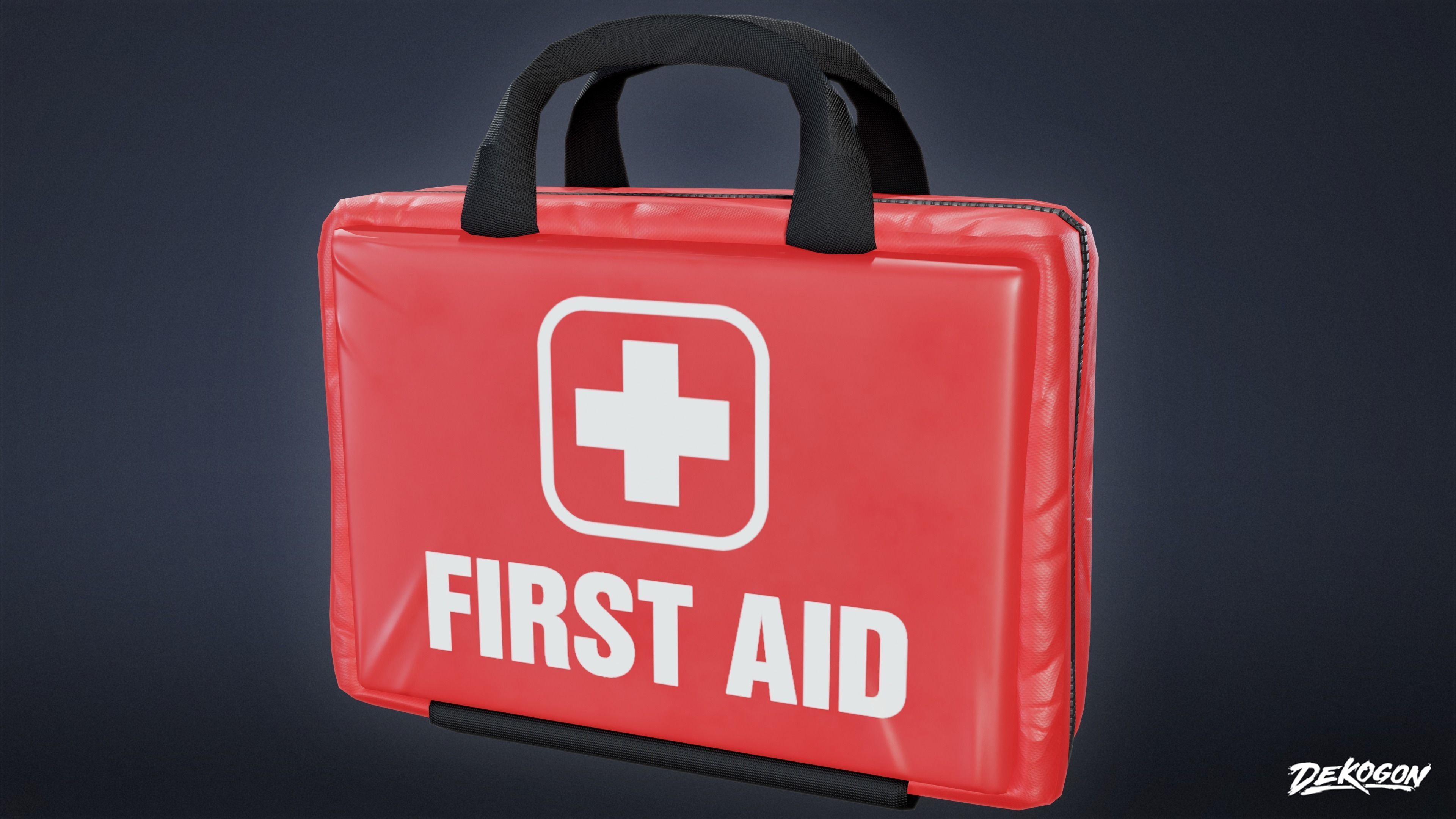 HOSPITAL - First Aid 01 - LOW POLY Low-poly 3D model_2