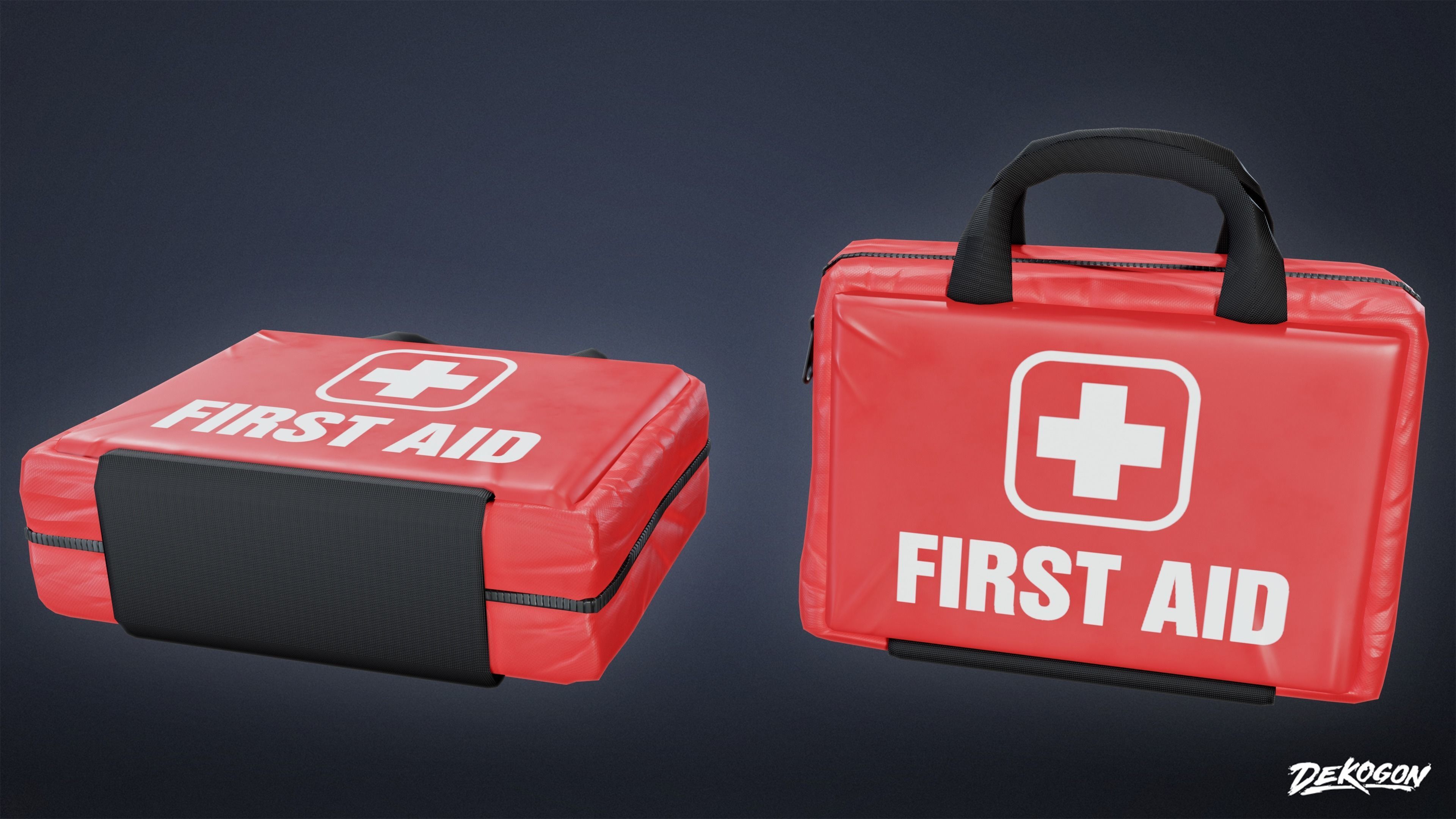 HOSPITAL - First Aid 01 - LOW POLY Low-poly 3D model_1