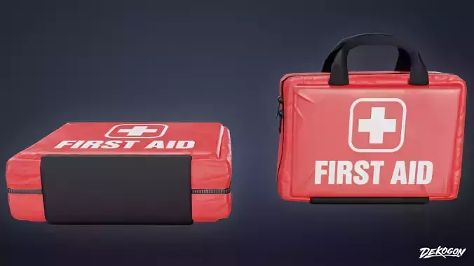 HOSPITAL - First Aid 01 - LOW POLY Low-poly 3D model
