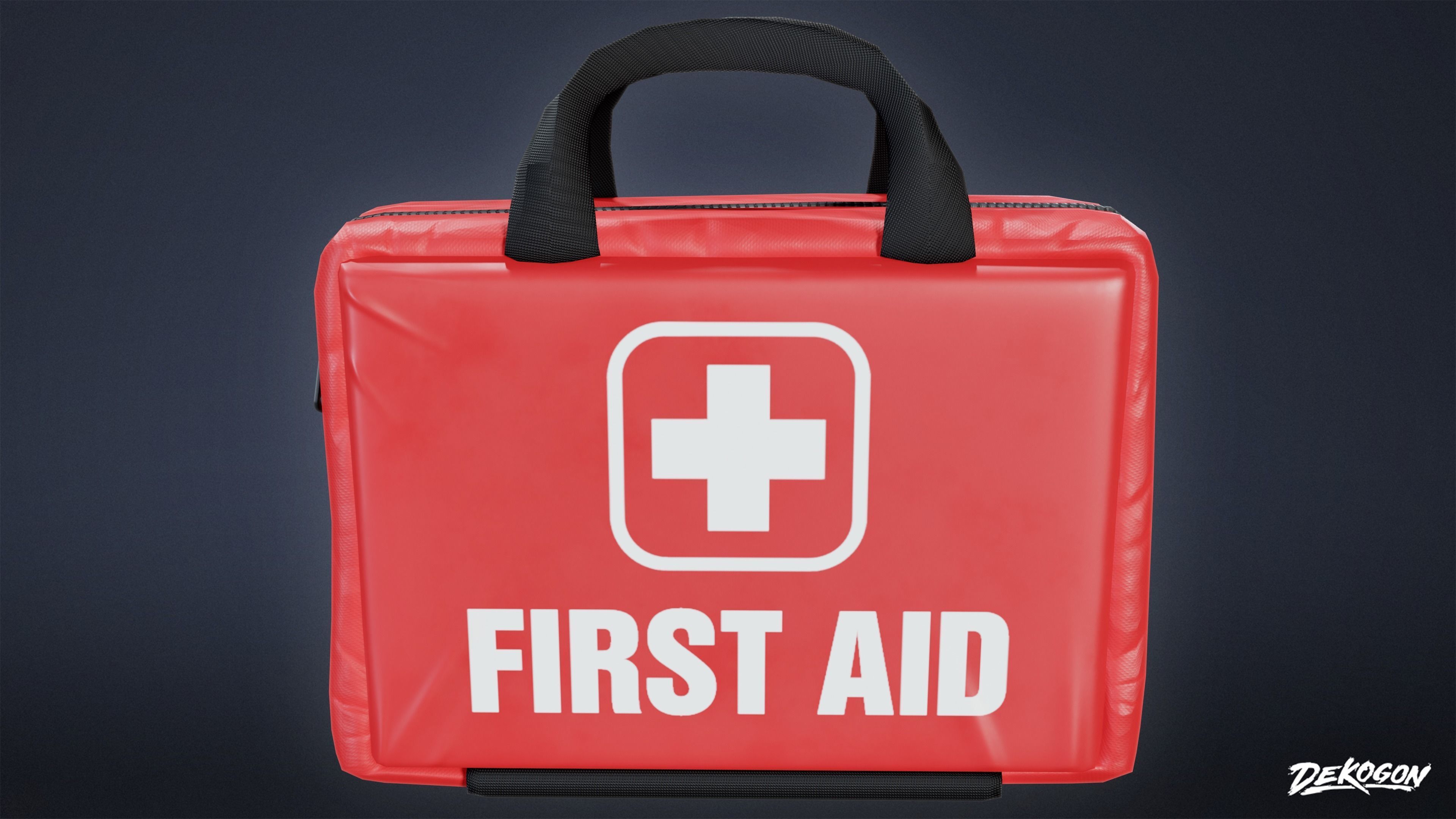 HOSPITAL - First Aid 01 - LOW POLY Low-poly 3D model_3