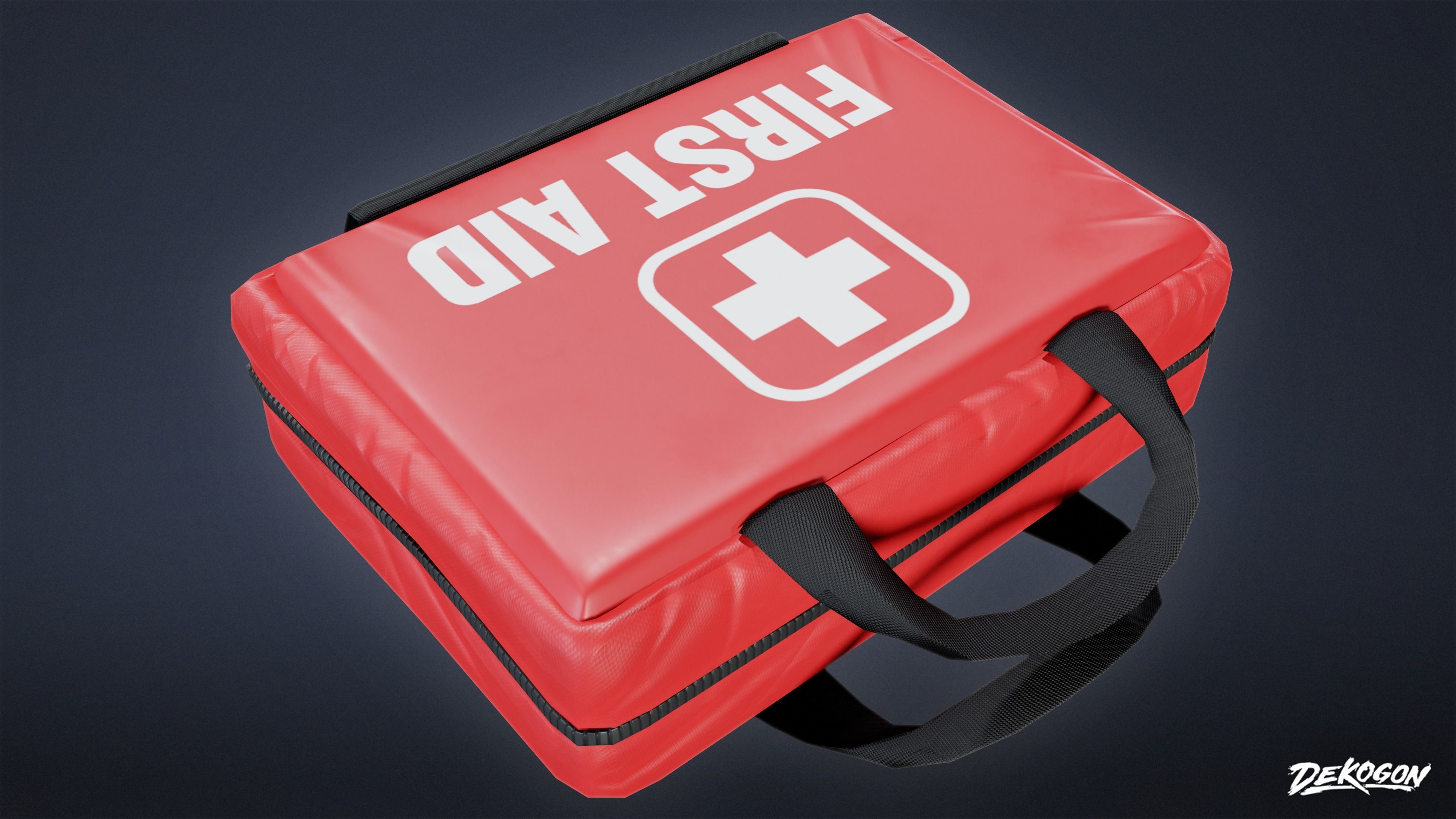 HOSPITAL - First Aid 01 - LOW POLY Low-poly 3D model_6