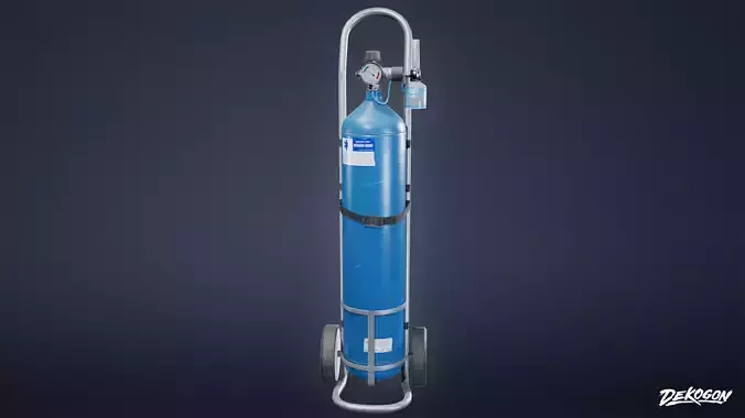 HOSPITAL - Gas Cart 01 - LOW POLY