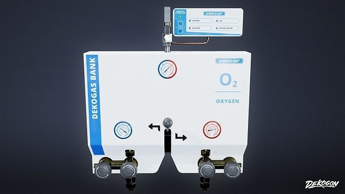 HOSPITAL - Gas Connection 01 - LOW POLY Low-poly 3D model