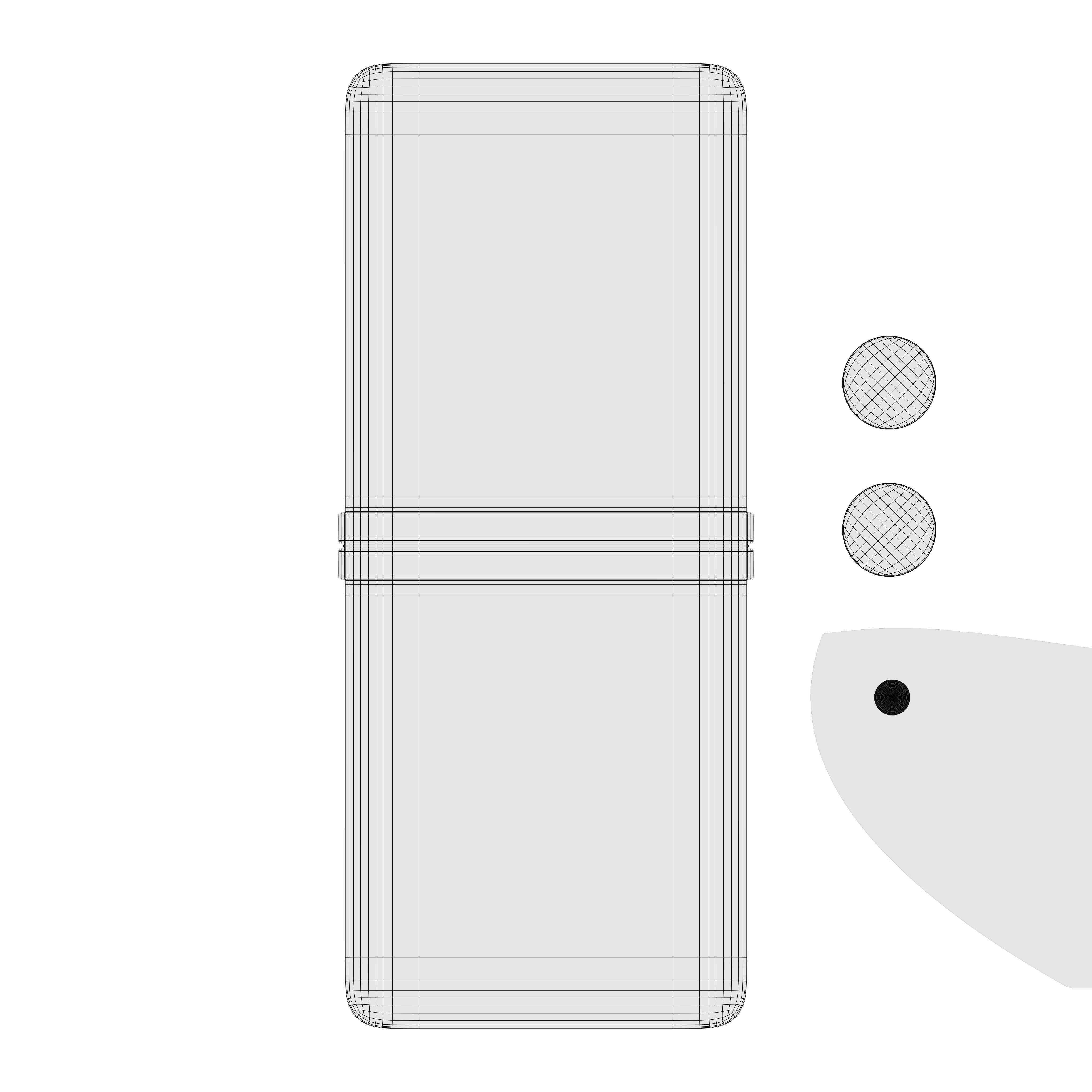 Samsung Galaxy Z Flip 6 Blue Low-poly 3D model_12