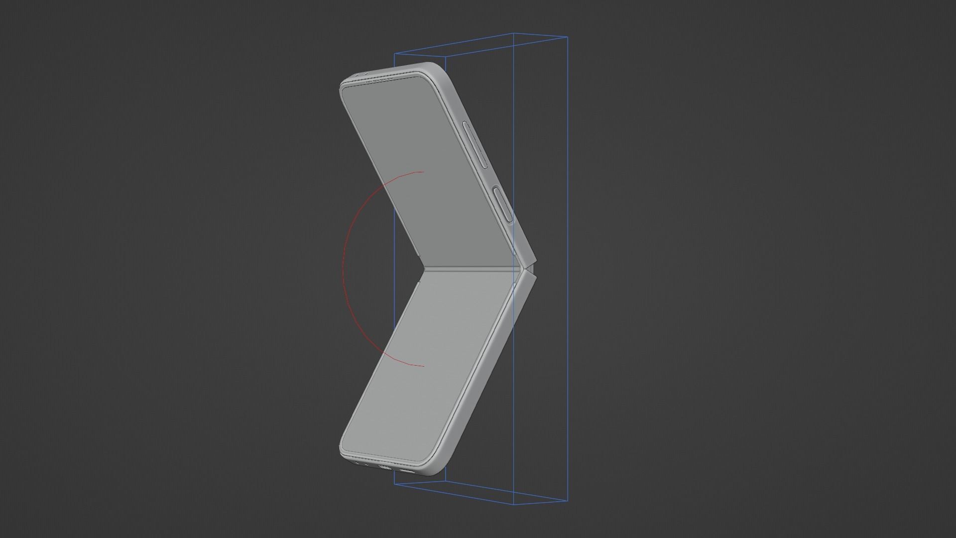 Samsung Galaxy Z Flip 6 Blue Low-poly 3D model_10