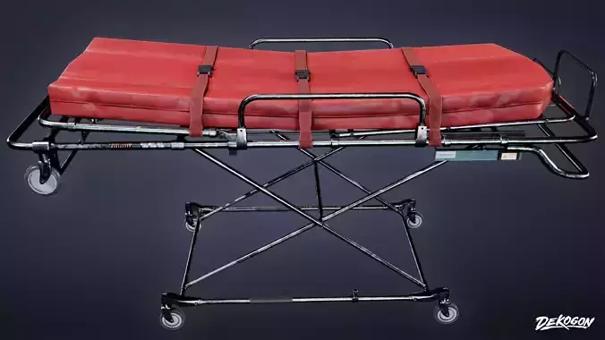 HOSPITAL - Gurney 01 - LOW POLY Low-poly 3D model