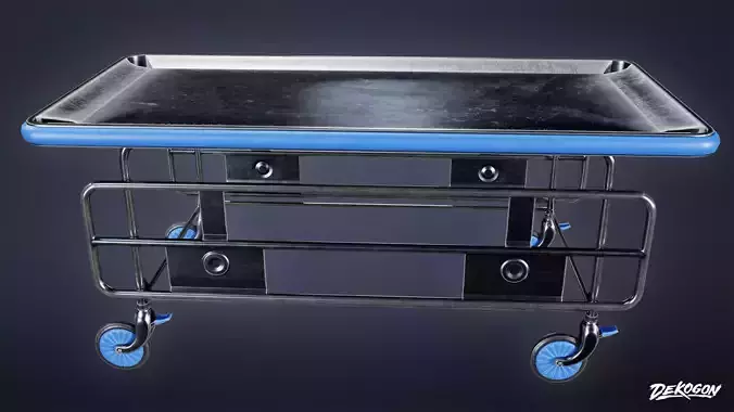 HOSPITAL - Gurney 02 - LOW POLY