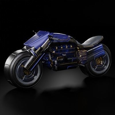 Futuristic Muscle Motorcycle - Andromeda Bike Low-poly 3D model_18