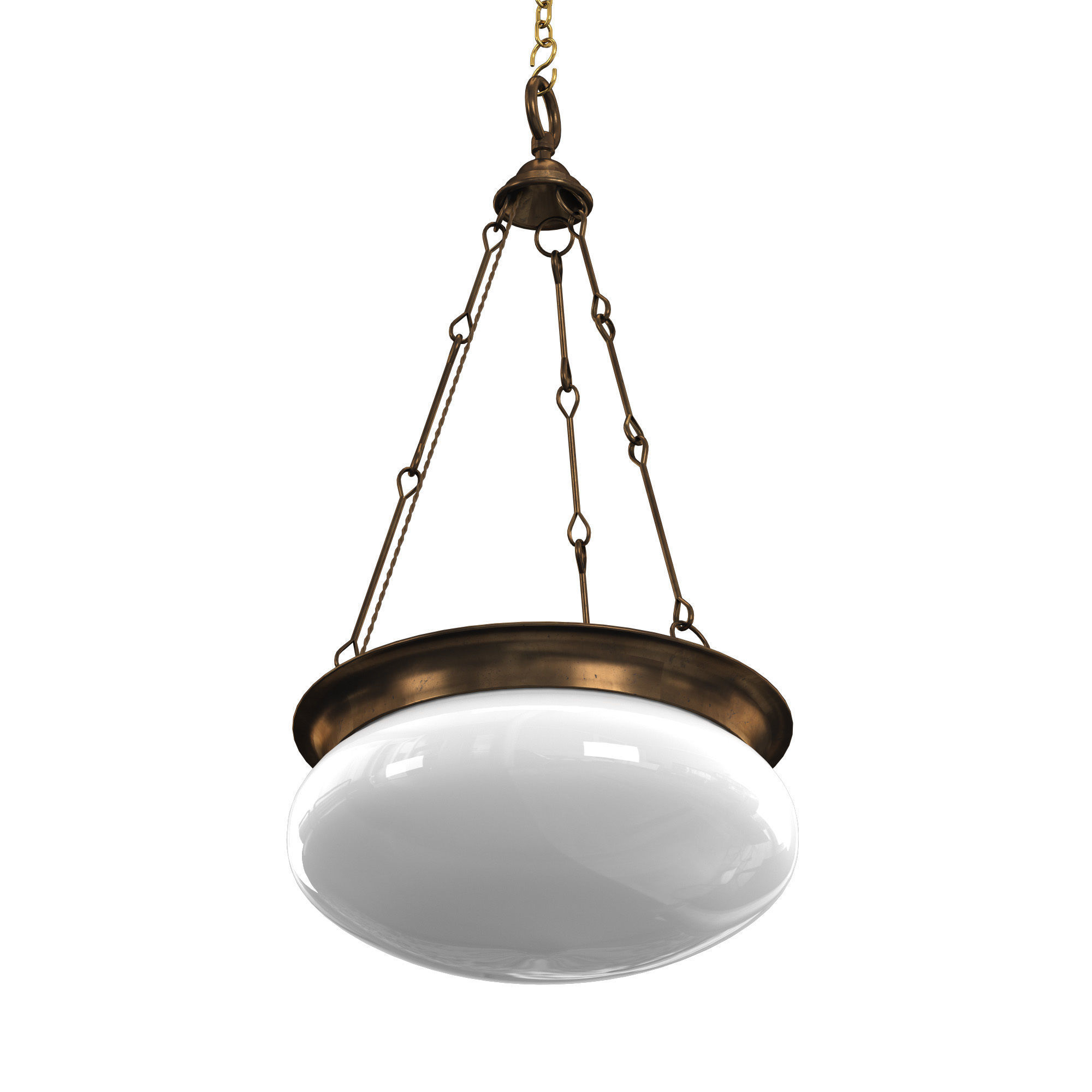  An Early 20th Century Dish Light 3D model_2