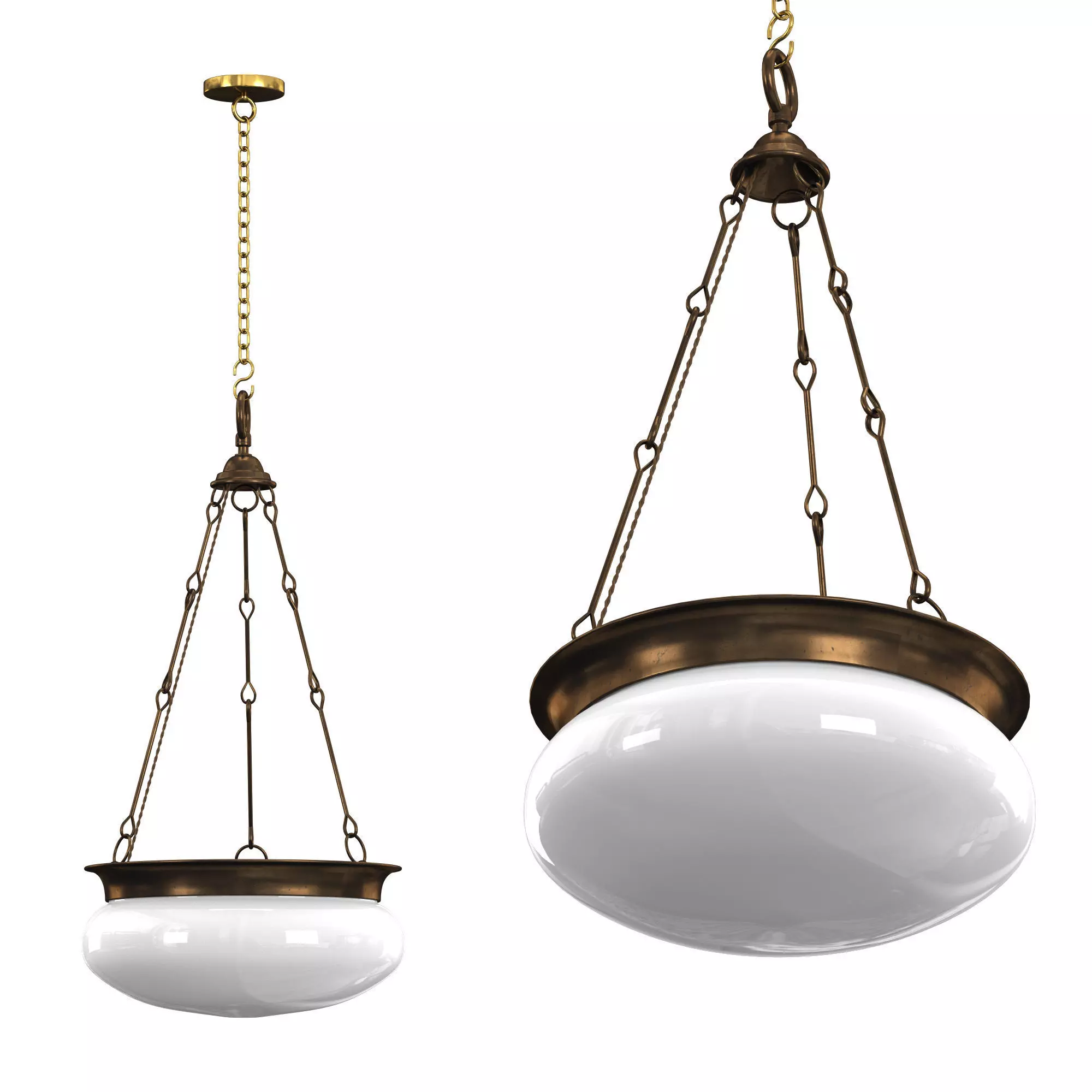 An Early 20th Century Dish Light 3D model_0