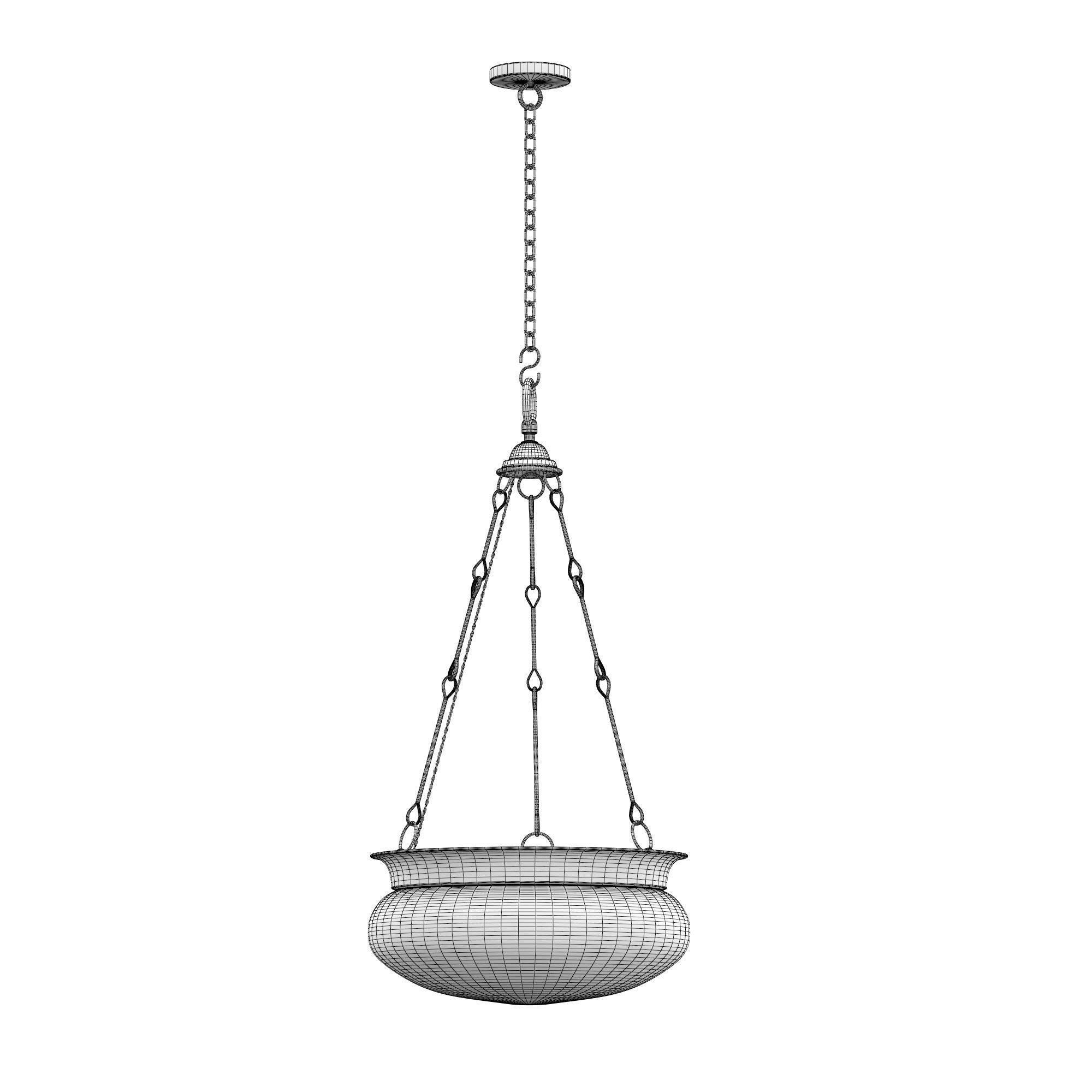  An Early 20th Century Dish Light 3D model_5