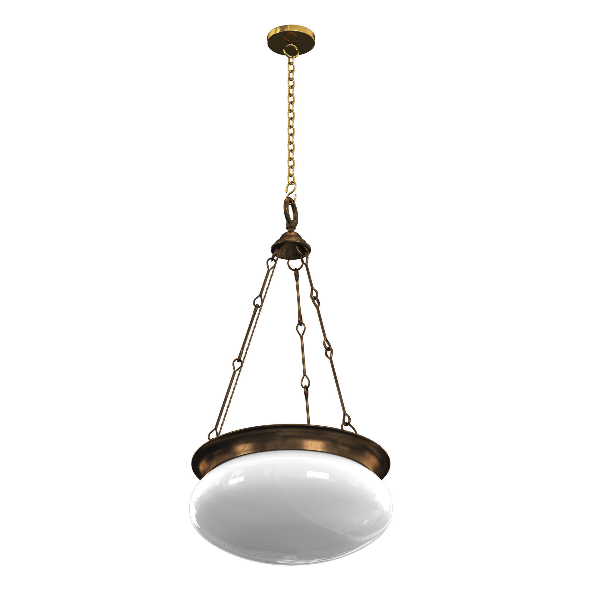  An Early 20th Century Dish Light 3D model_3