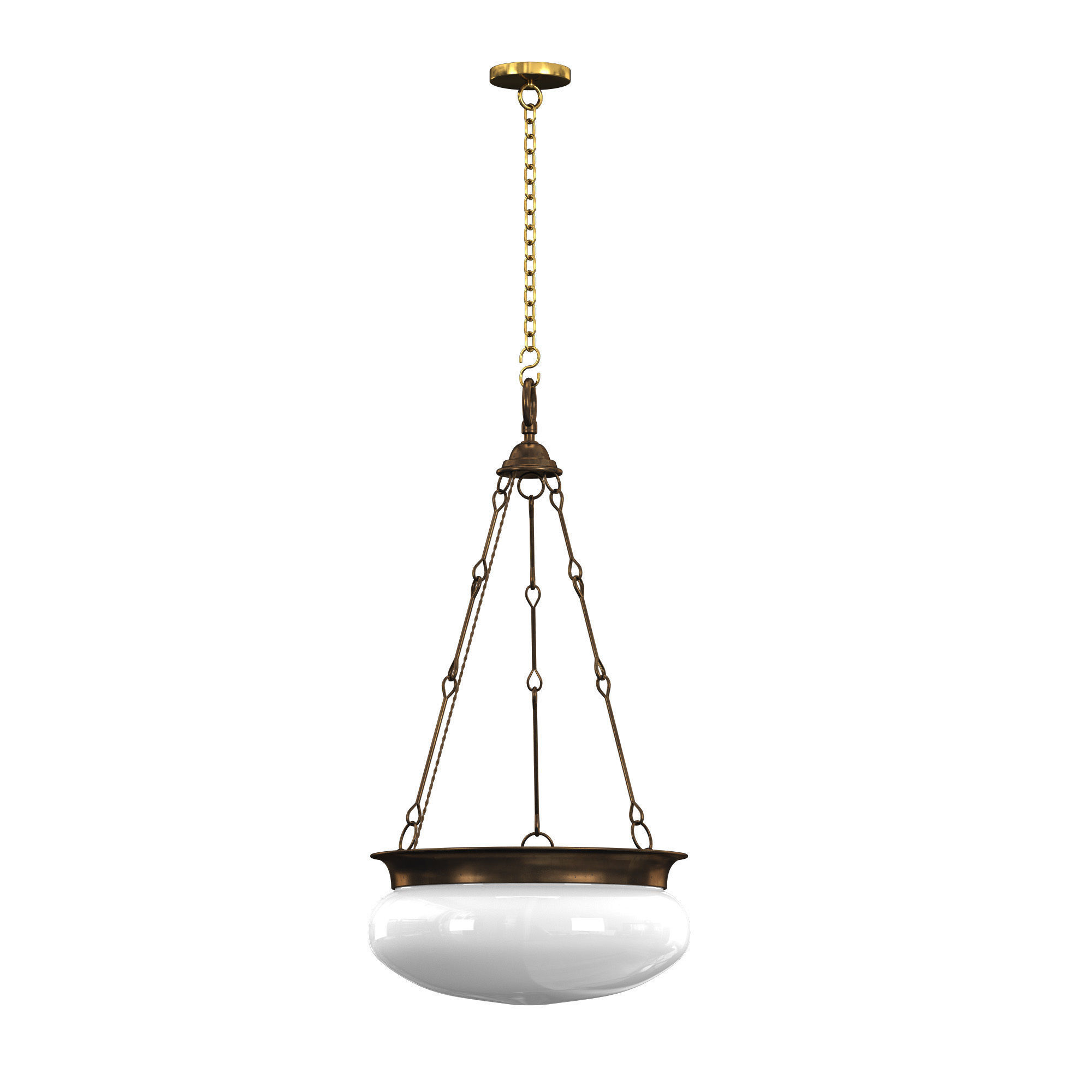  An Early 20th Century Dish Light 3D model_4