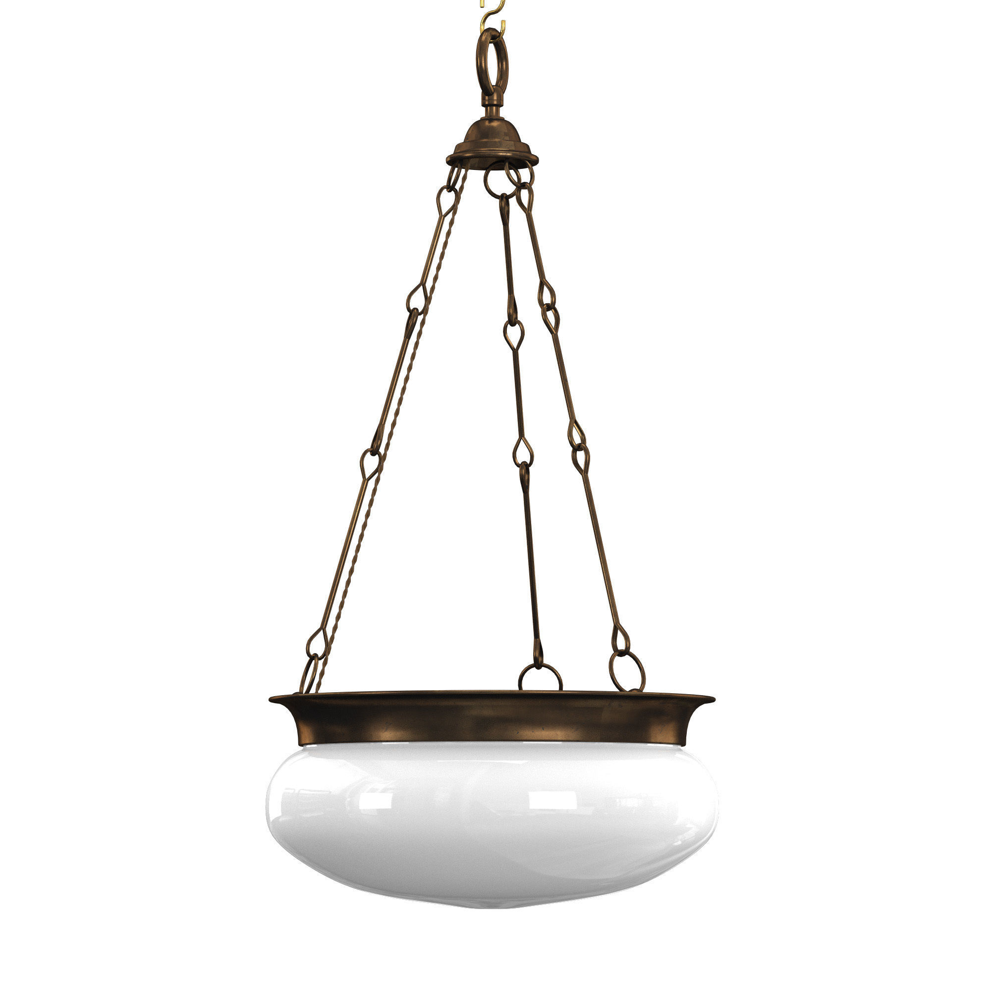  An Early 20th Century Dish Light 3D model_1