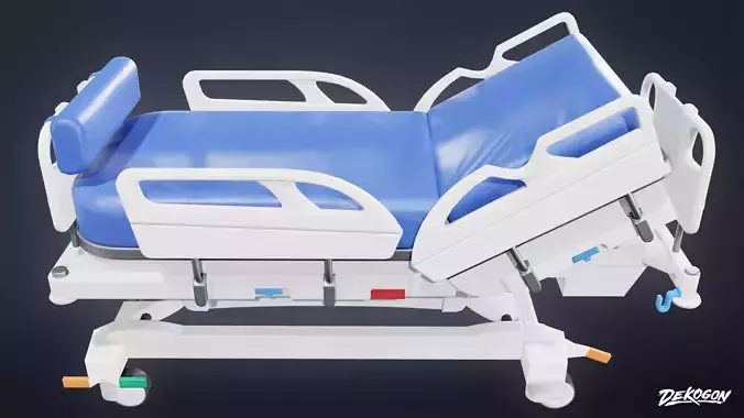 HOSPITAL - Hospital Bed 01 - LOW POLY