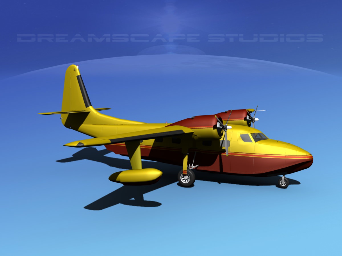Grumman G-73 Mallard V14 3D model_3