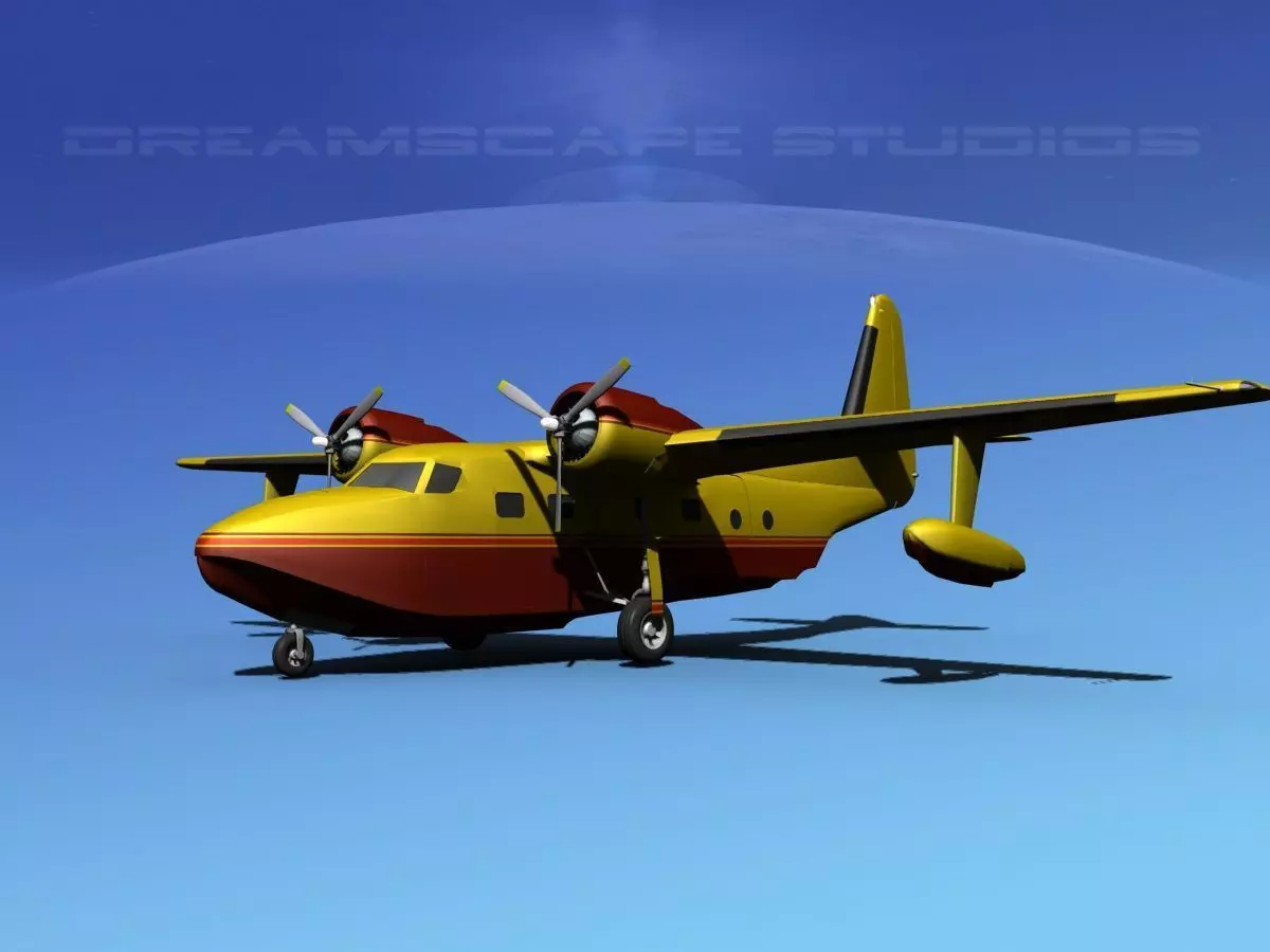 Grumman G-73 Mallard V14 3D model_0