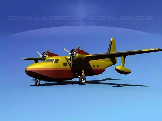 Grumman G-73 Mallard V14 3D model