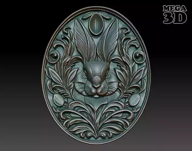 Easter Bunny basrelief 03 240713 3D print model
