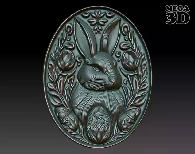 Easter Bunny basrelief 02 240713 3D print model