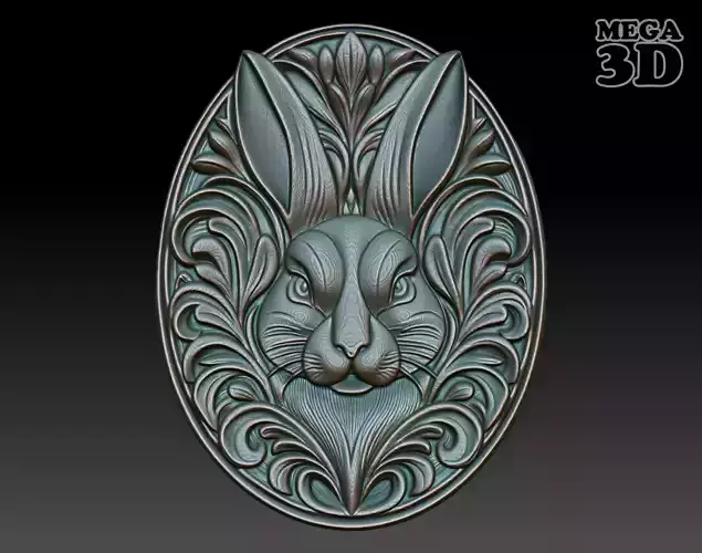Easter Bunny basrelief 01 240713 3D print model