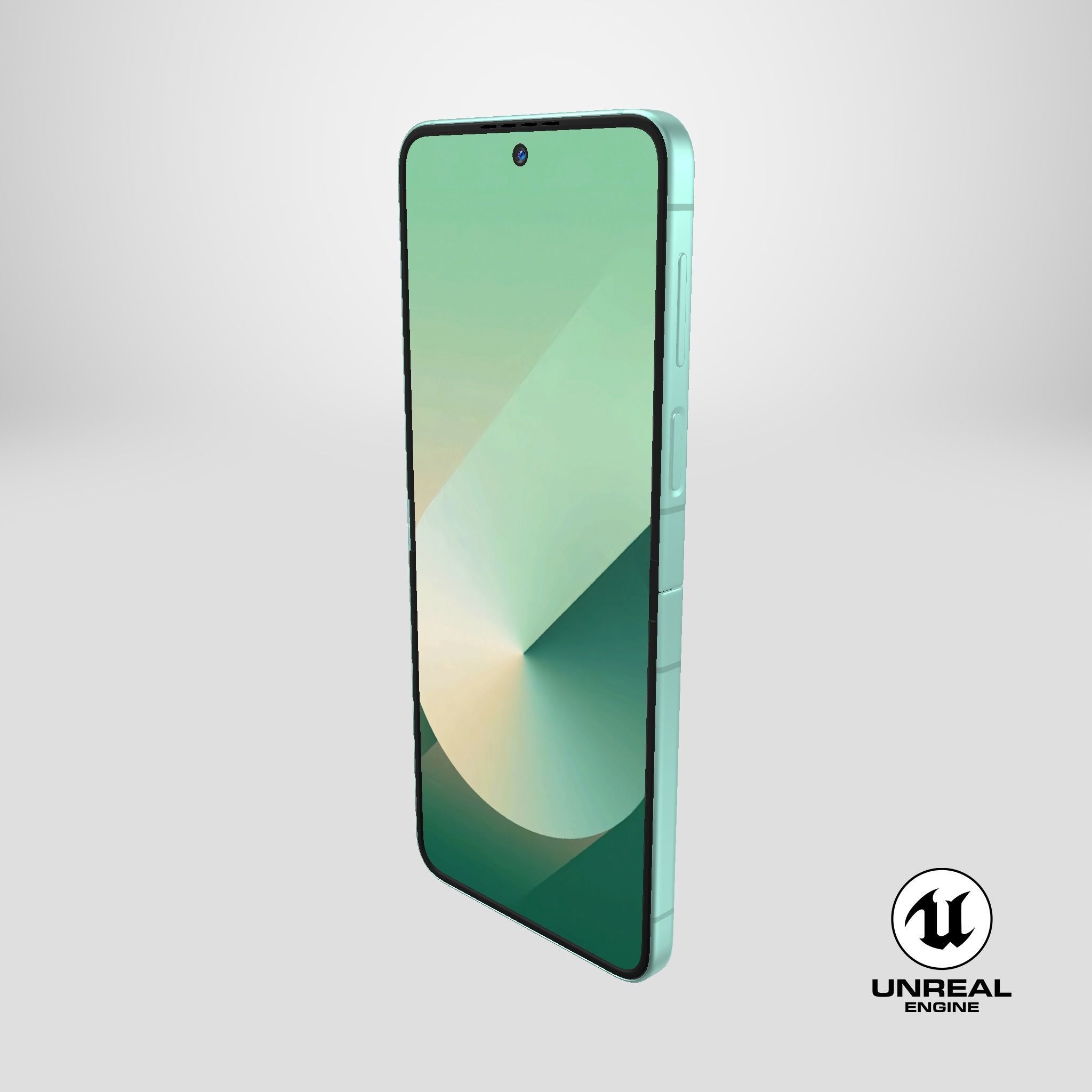 Samsung Galaxy Z Flip 6 Mint Low-poly 3D model_26
