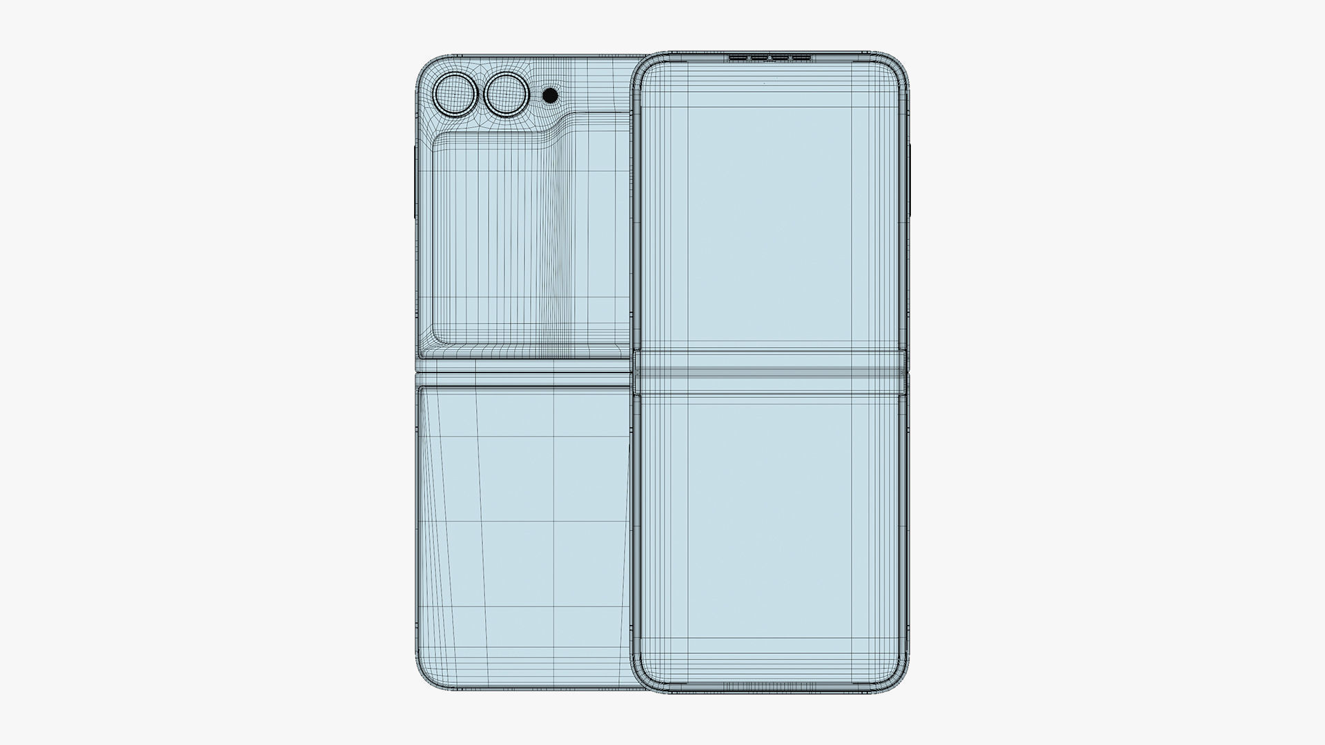 Samsung Galaxy Z Flip 6 Mint Low-poly 3D model_13