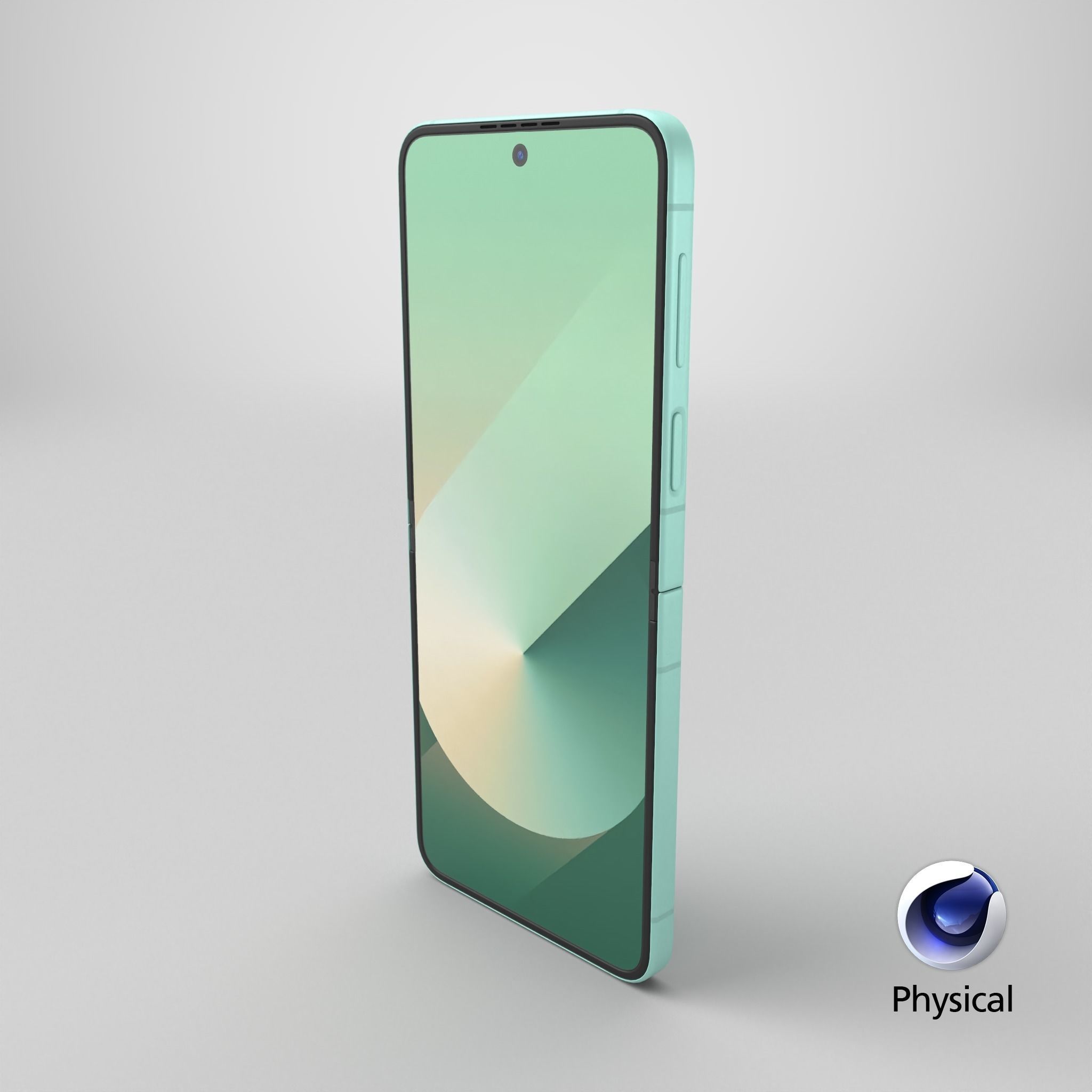Samsung Galaxy Z Flip 6 Mint Low-poly 3D model_21