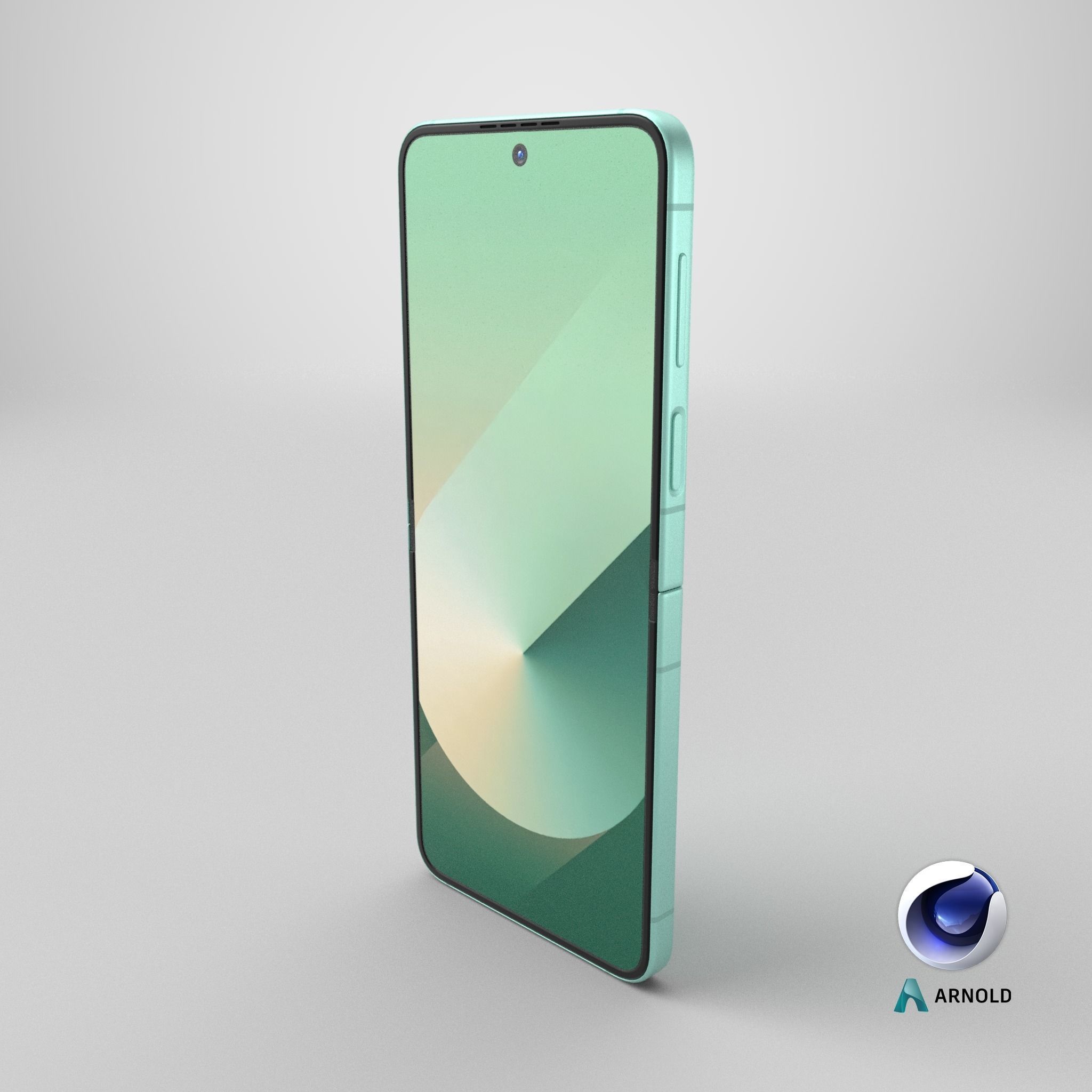 Samsung Galaxy Z Flip 6 Mint Low-poly 3D model_20