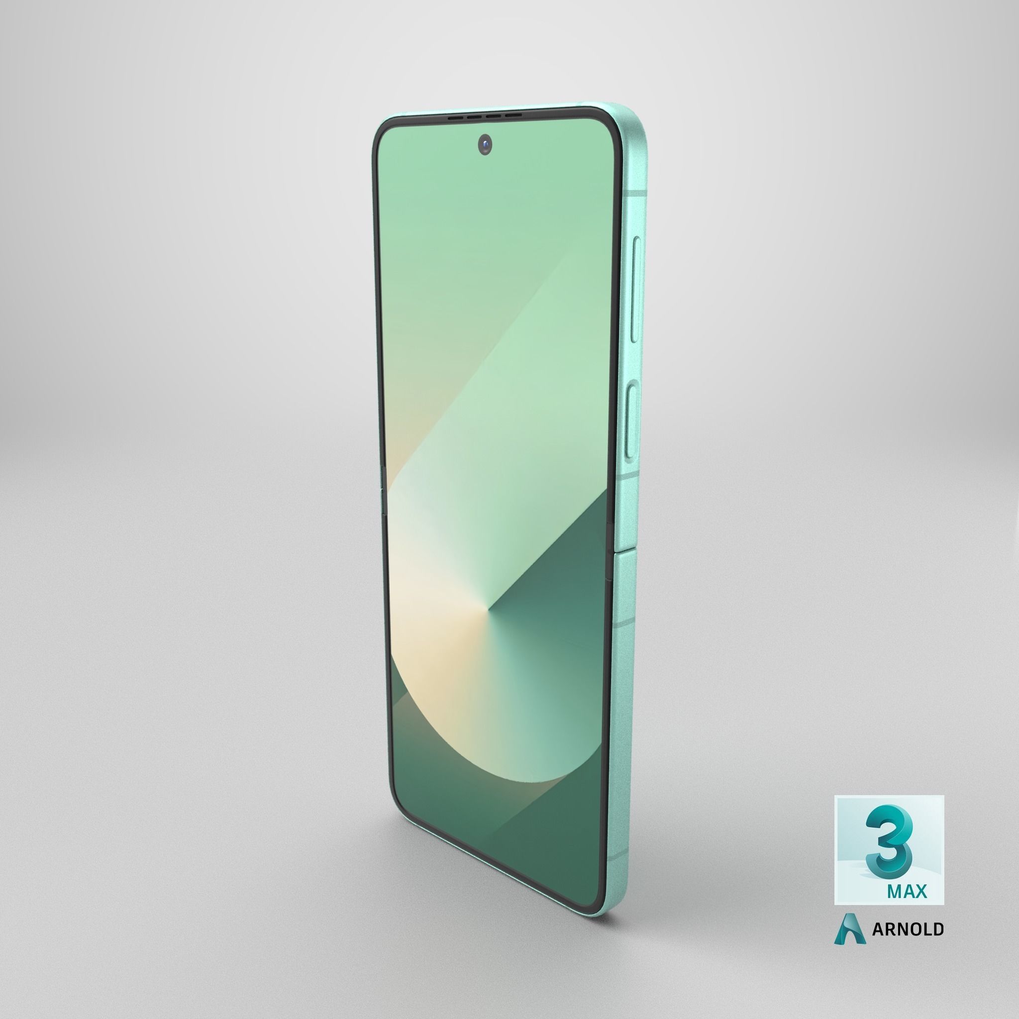 Samsung Galaxy Z Flip 6 Mint Low-poly 3D model_22