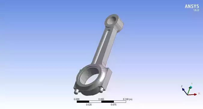Connecting rod of IC engine assembly 3d model