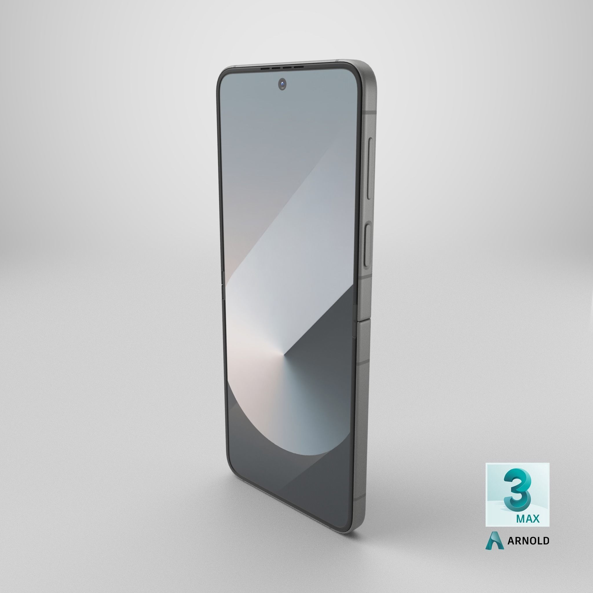 Samsung Galaxy Z Flip 6 Silver Shadow Low-poly 3D model_22
