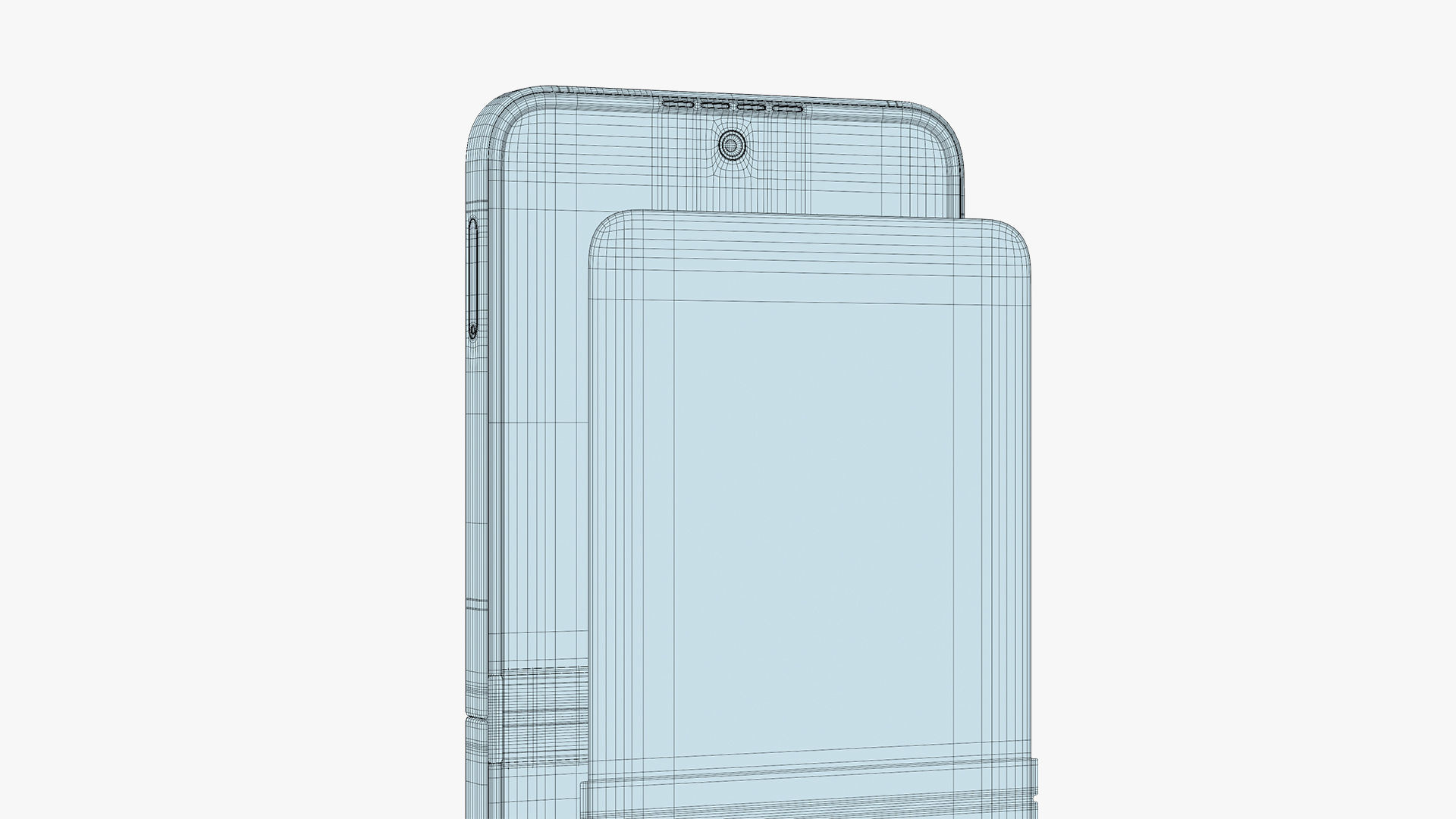 Samsung Galaxy Z Flip 6 Silver Shadow Low-poly 3D model_16