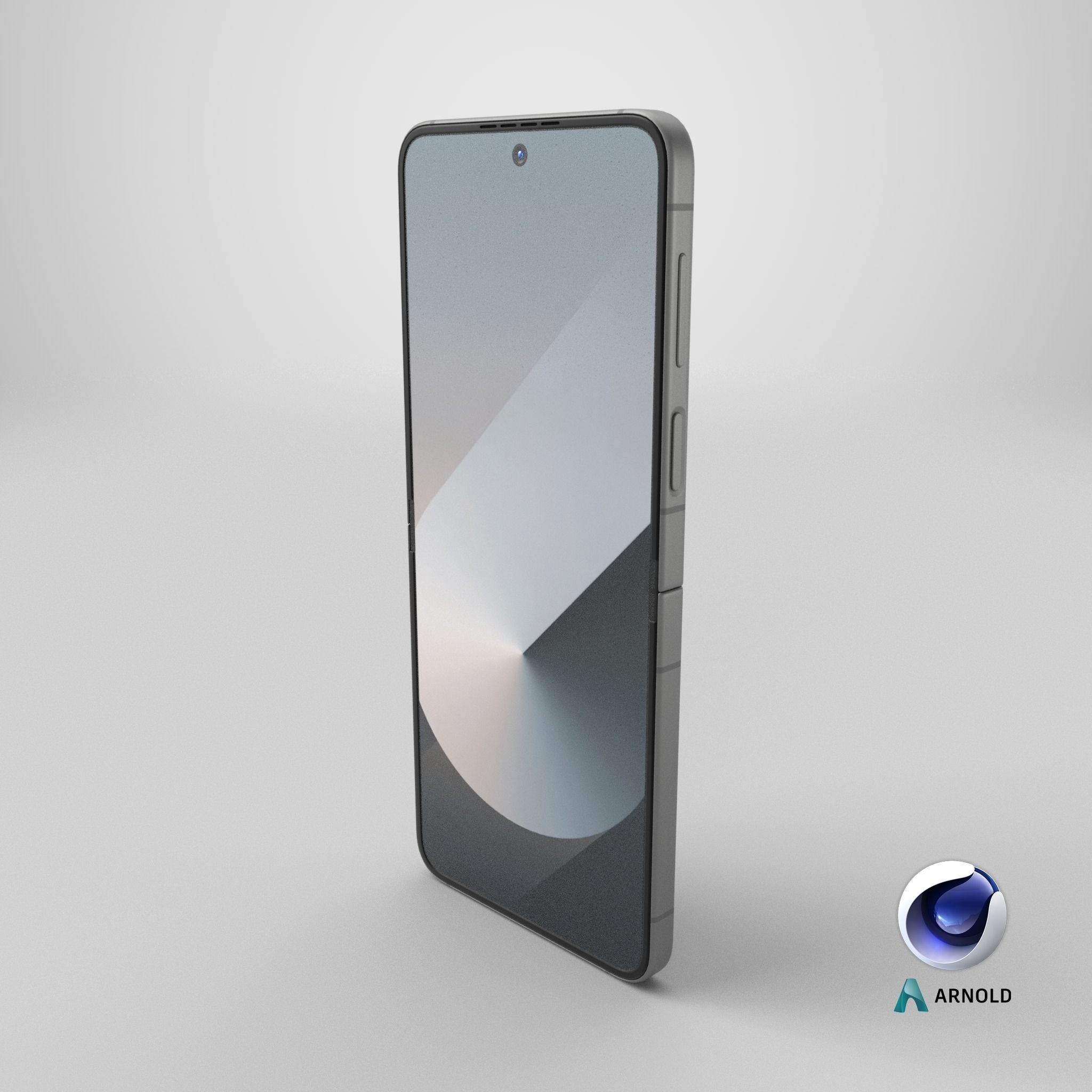 Samsung Galaxy Z Flip 6 Silver Shadow Low-poly 3D model_20