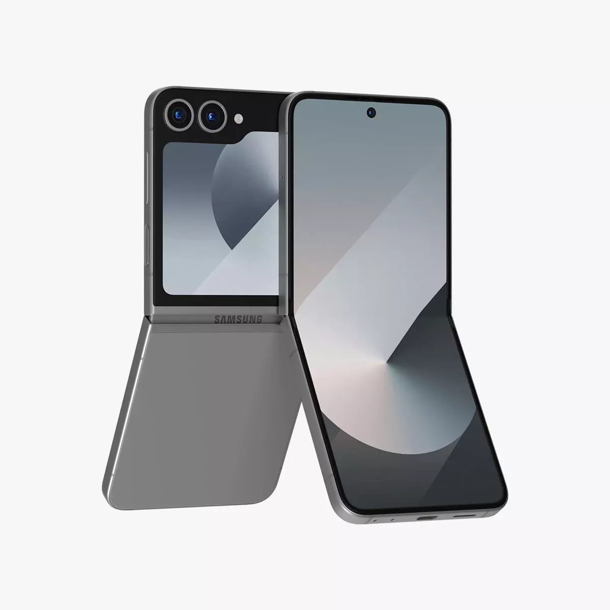 Samsung Galaxy Z Flip 6 Silver Shadow Low-poly 3D model_0