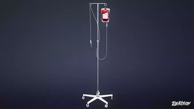 HOSPITAL - IV Pole 01 - LOW POLY
