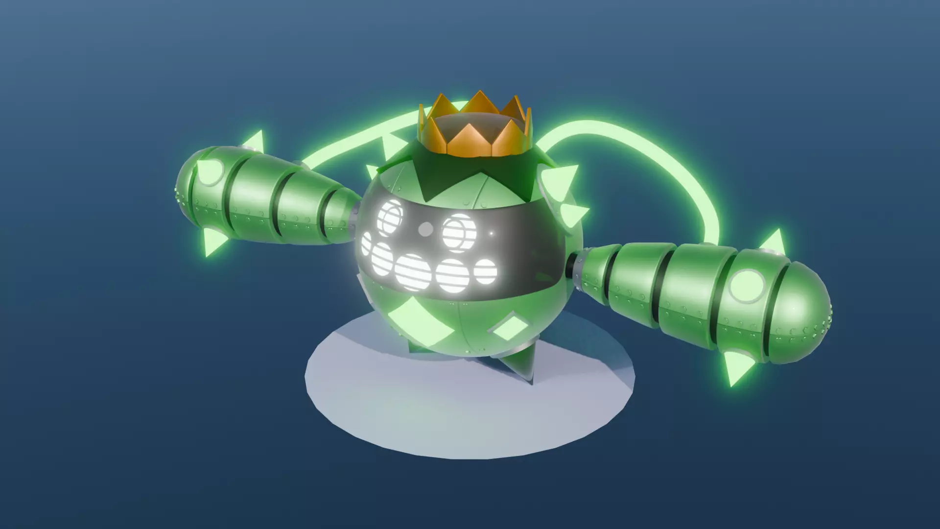 Iron Spike - Robotic Cacnea and Shiny Version 3D model_0