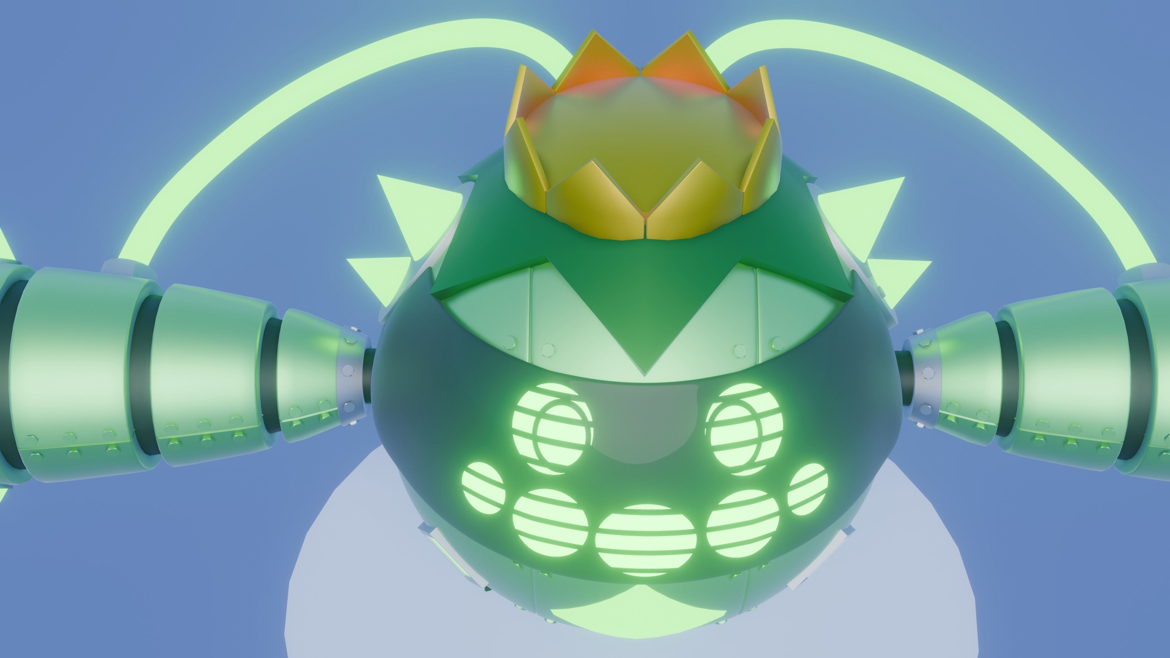 Iron Spike - Robotic Cacnea and Shiny Version 3D model_13