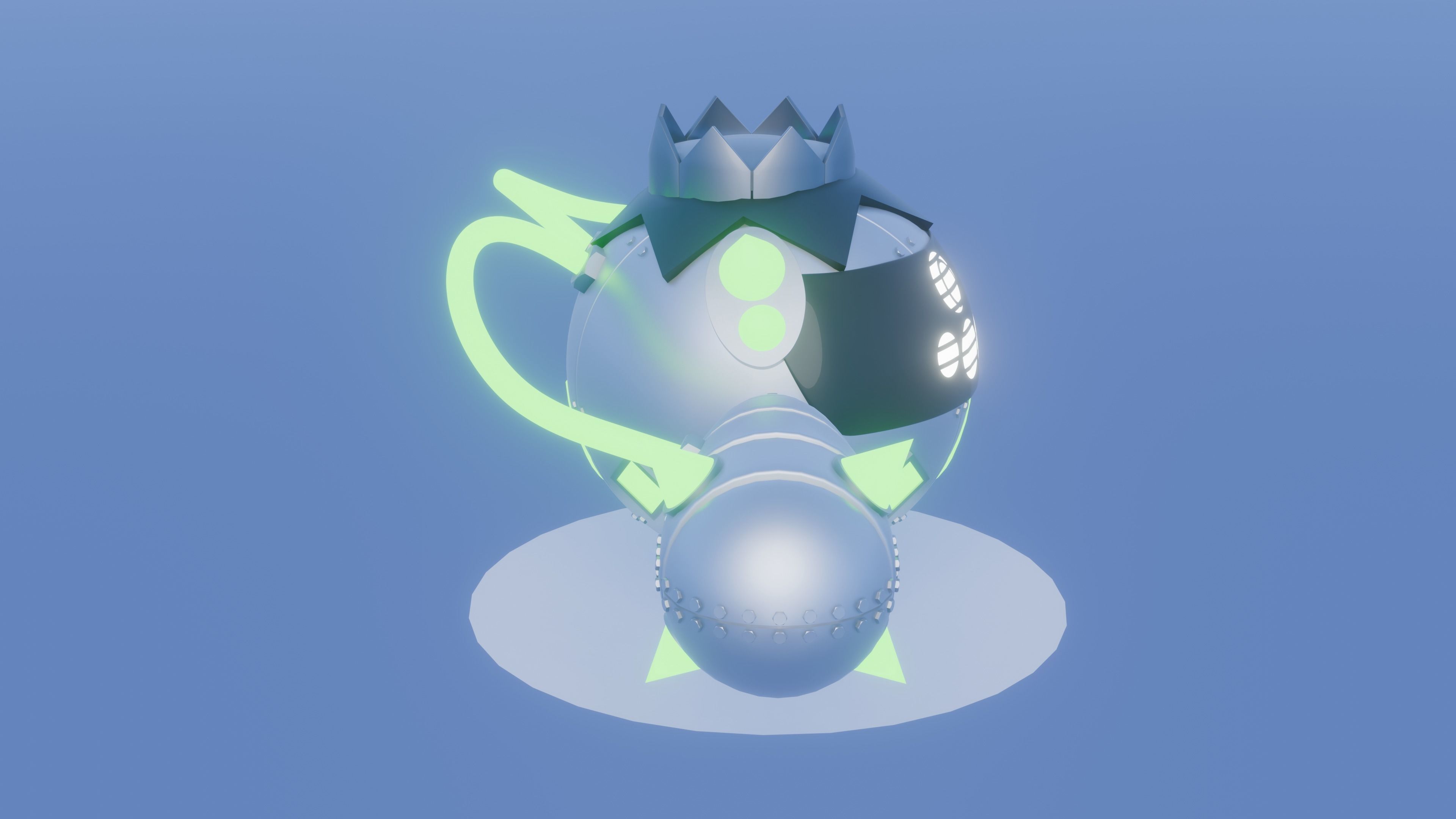 Iron Spike - Robotic Cacnea and Shiny Version 3D model_6