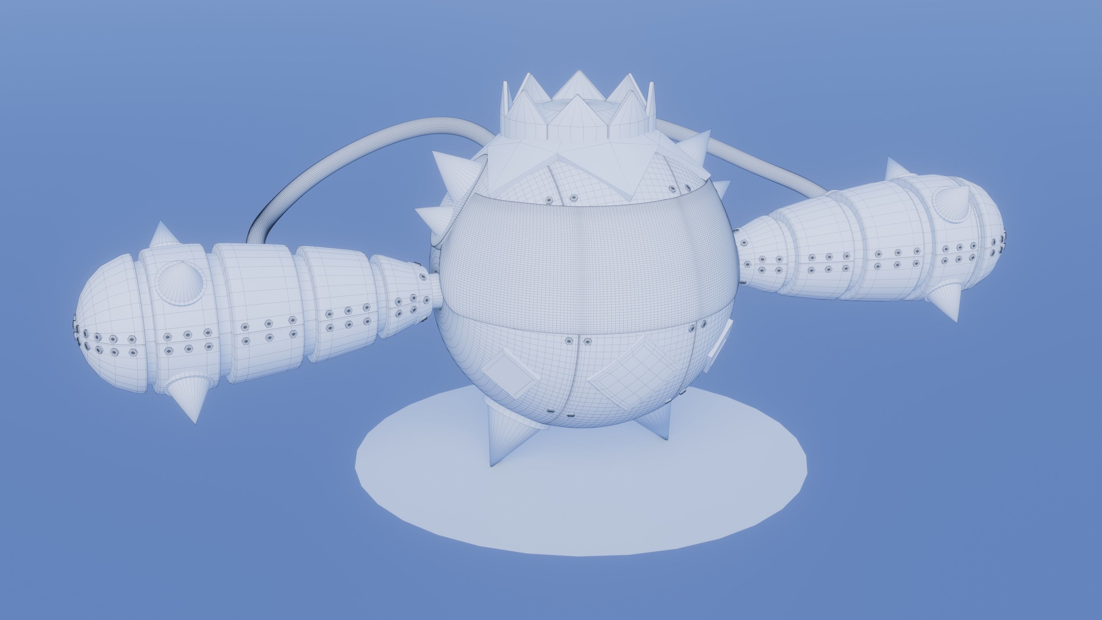 Iron Spike - Robotic Cacnea and Shiny Version 3D model_4