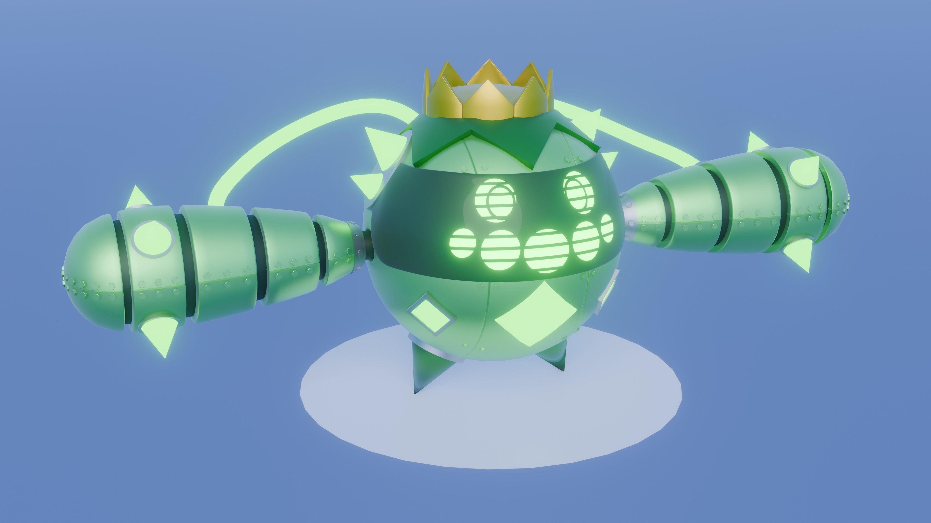 Iron Spike - Robotic Cacnea and Shiny Version 3D model_1