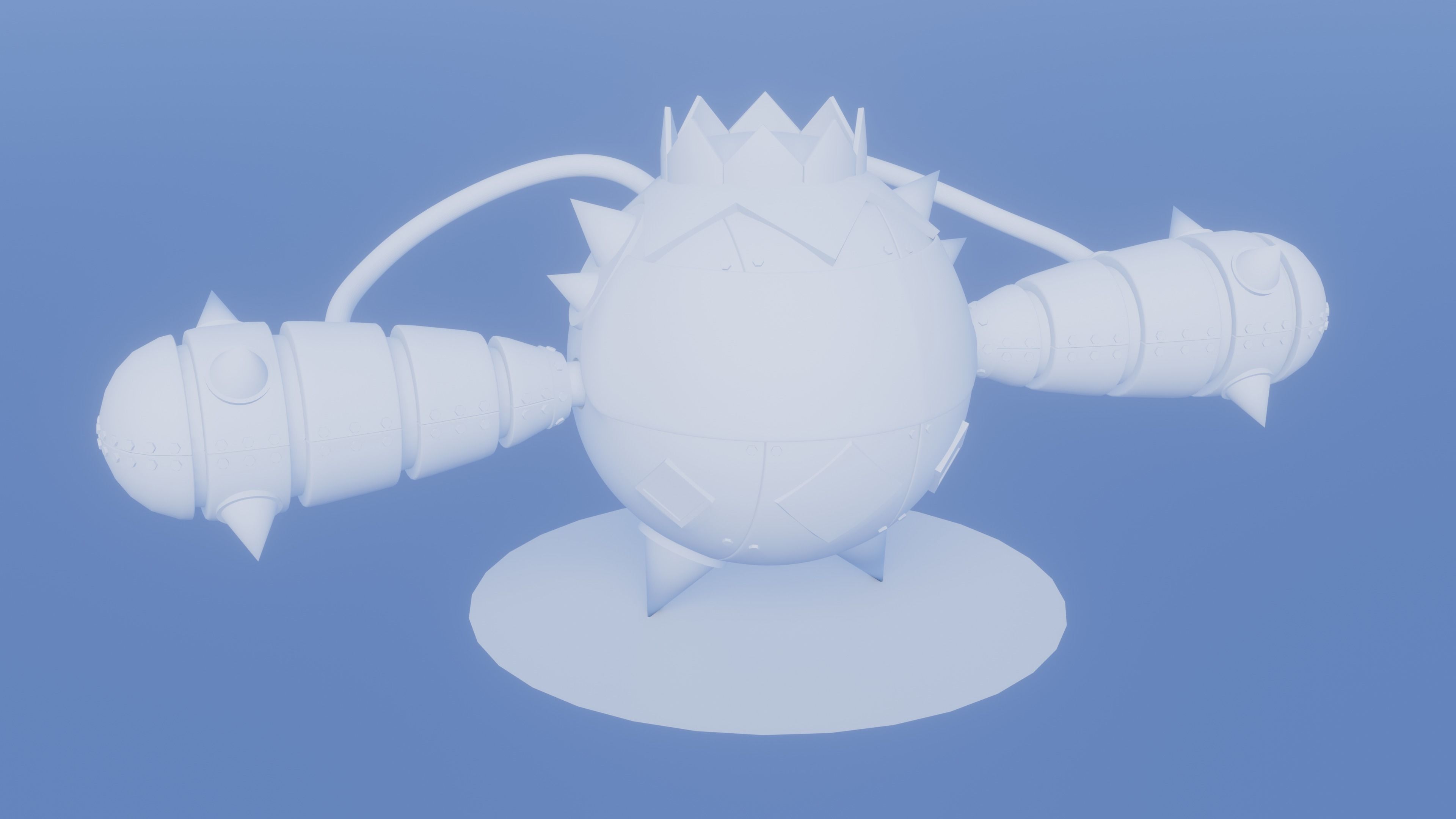 Iron Spike - Robotic Cacnea and Shiny Version 3D model_3