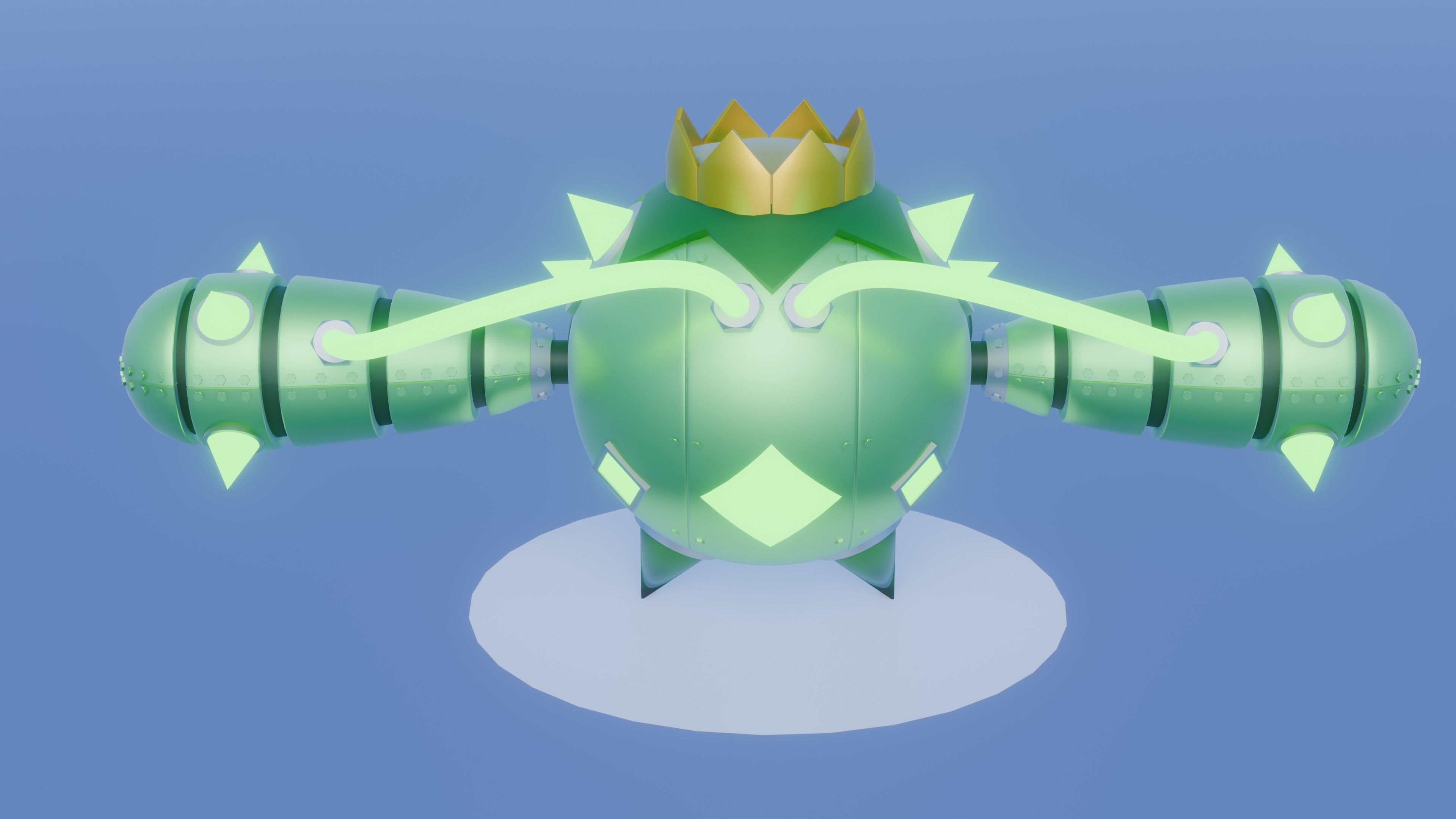 Iron Spike - Robotic Cacnea and Shiny Version 3D model_9