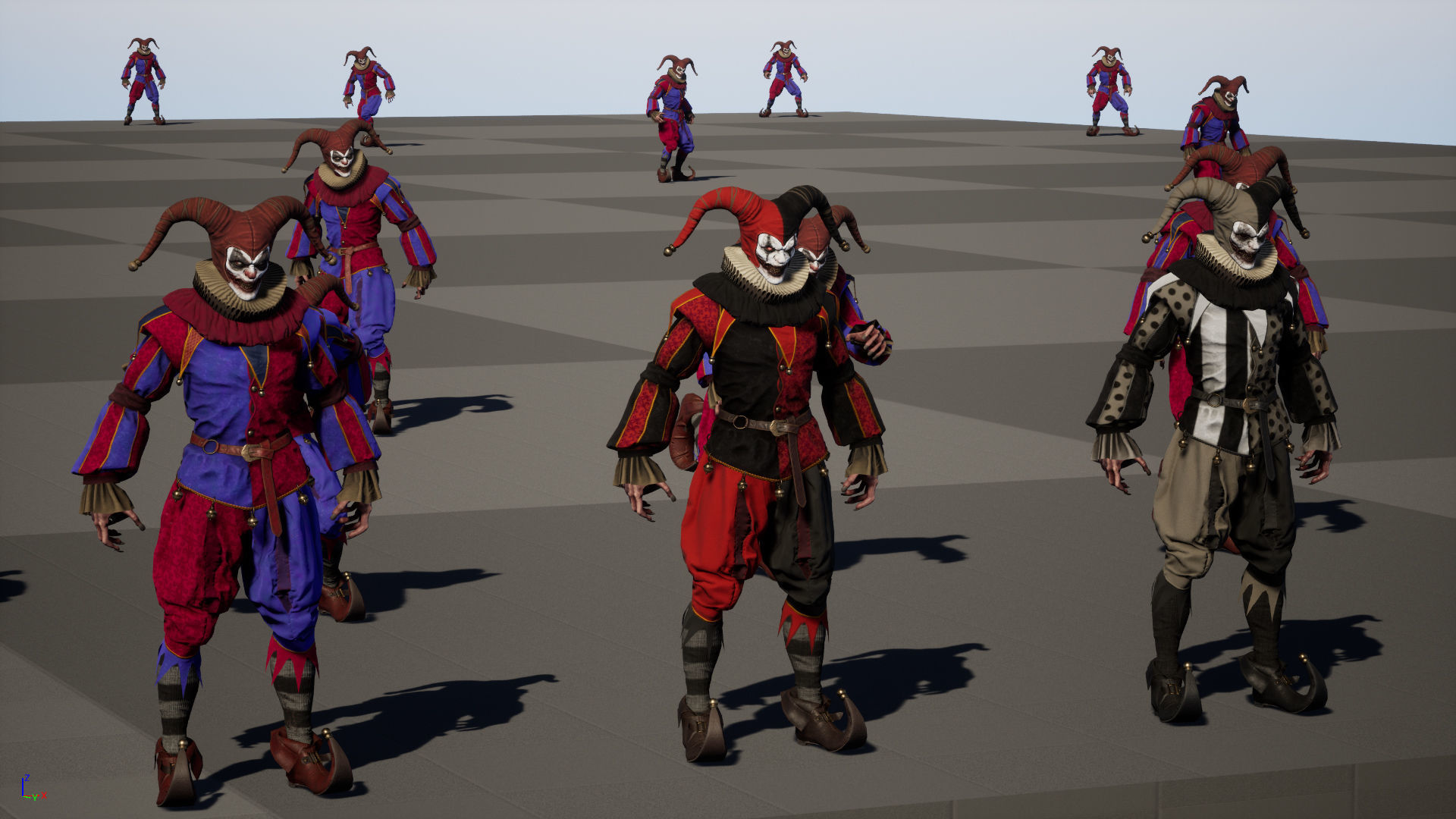 Clown Jester Low-poly 3D model_34