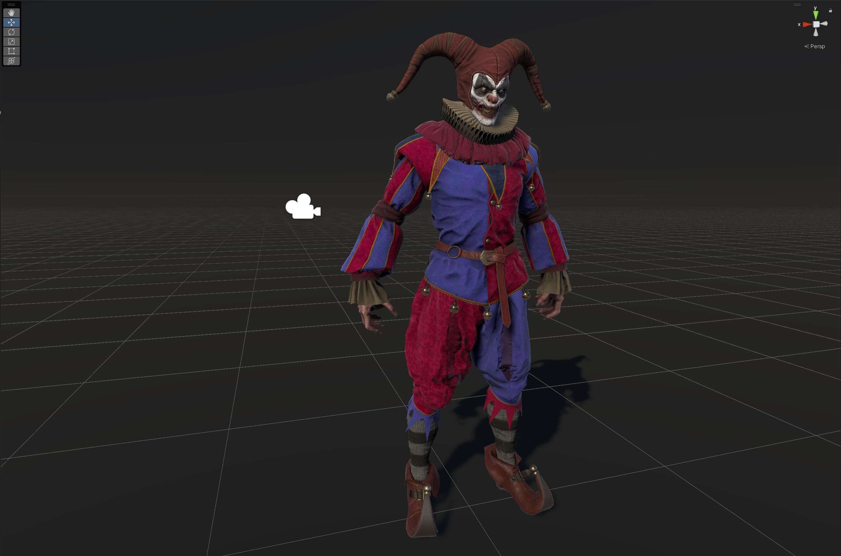 Clown Jester Low-poly 3D model_32