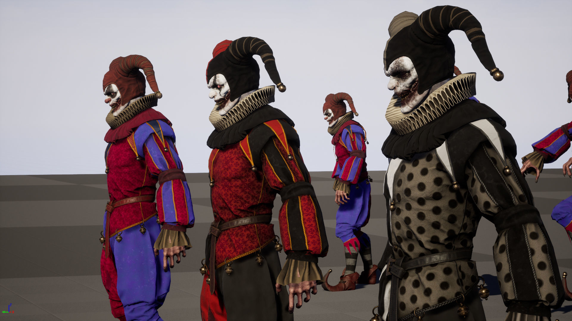 Clown Jester Low-poly 3D model_36