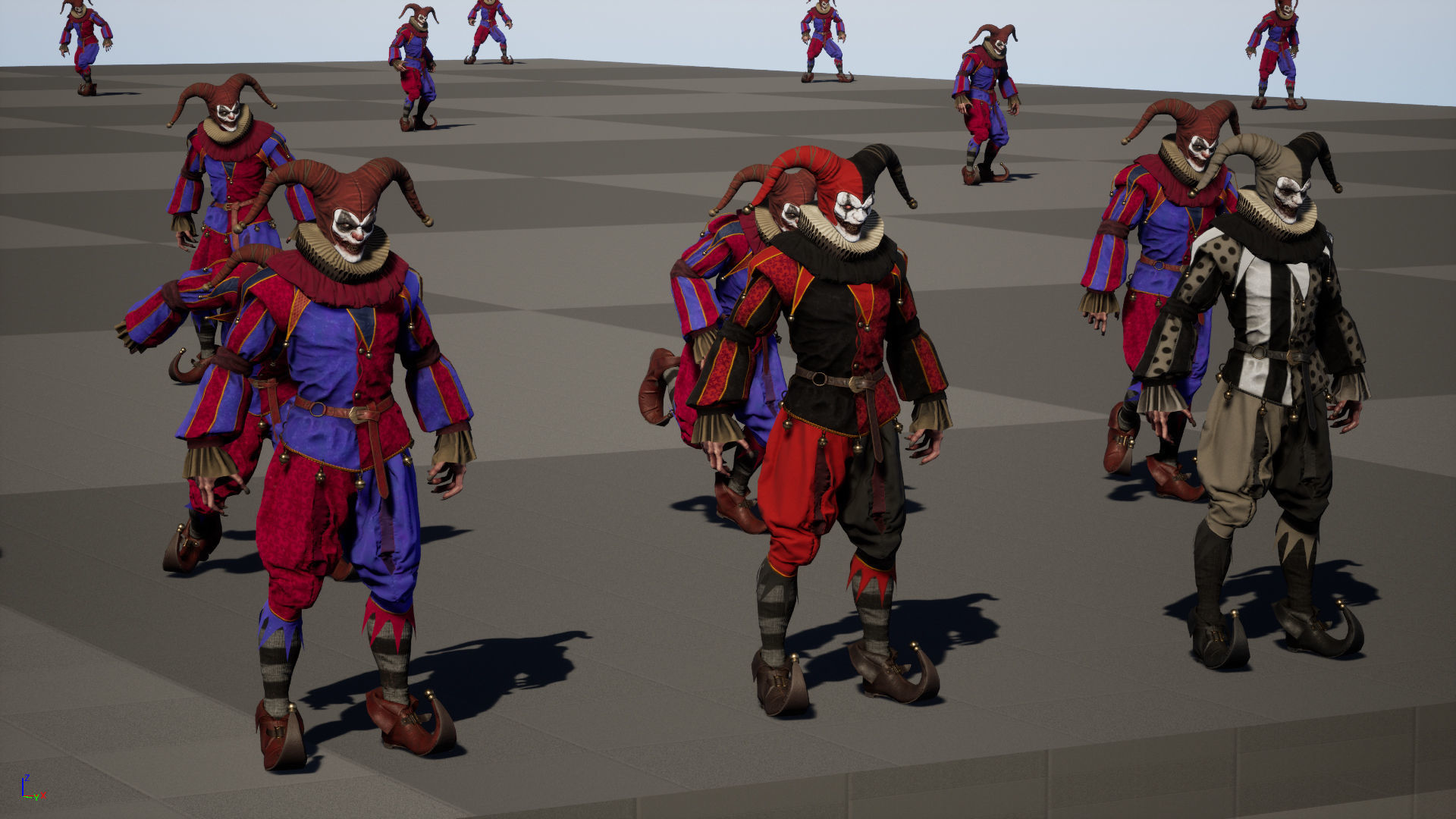 Clown Jester Low-poly 3D model_38
