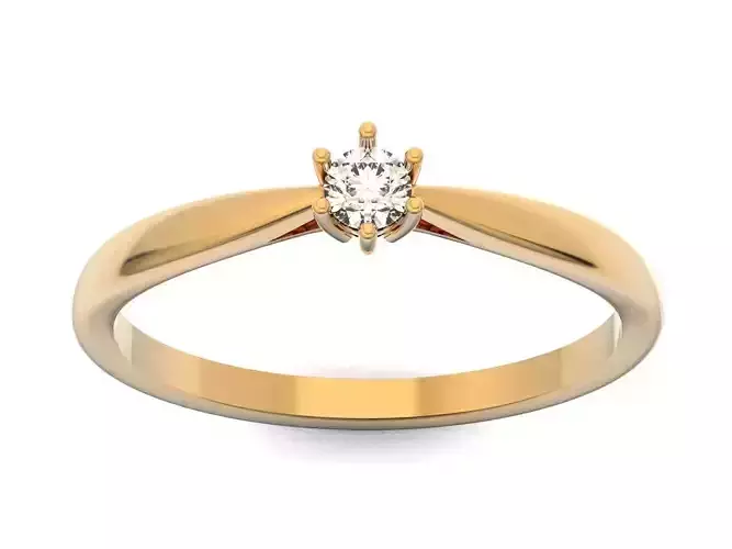 Diamond Engagement Solitaire Ring in 6 Prong  1265