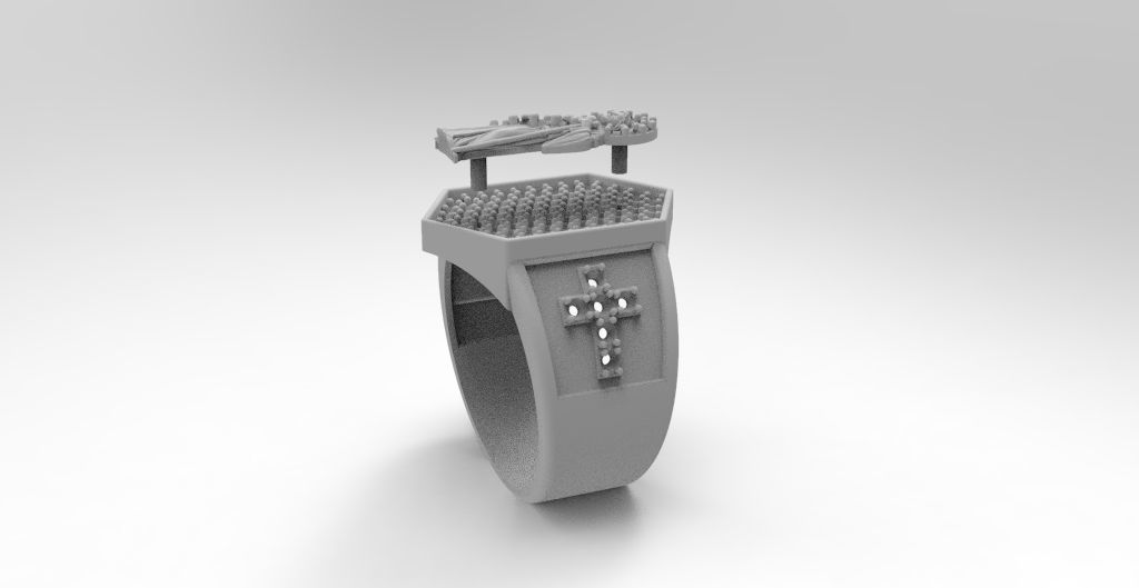 anillo san judas  3D print model_6