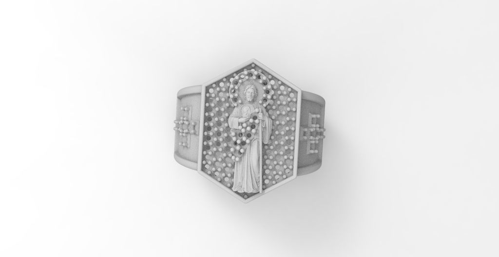 anillo san judas  3D print model_5